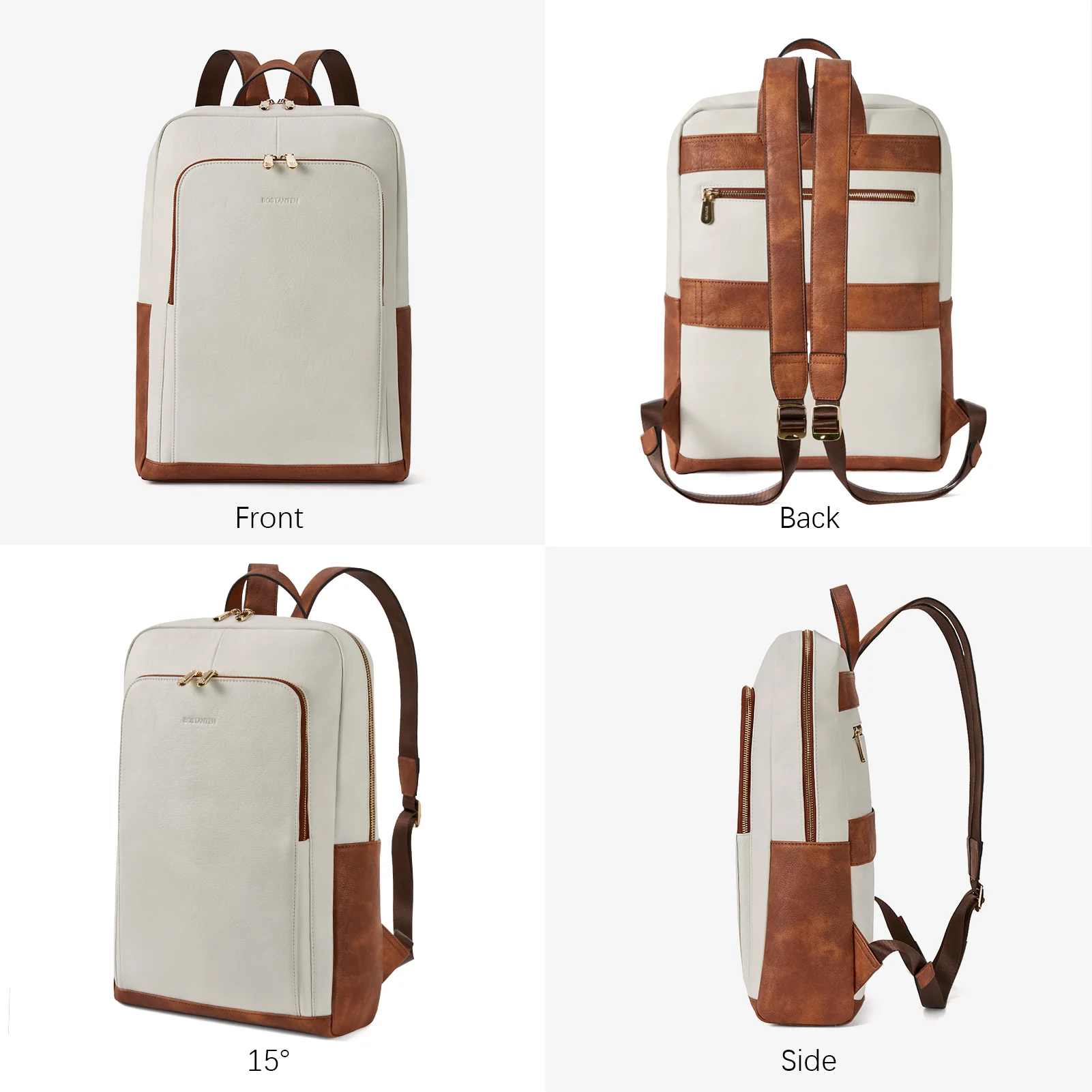 Baish Women Leather Laptop Backpack Travel Business Work Daypack - Image 5