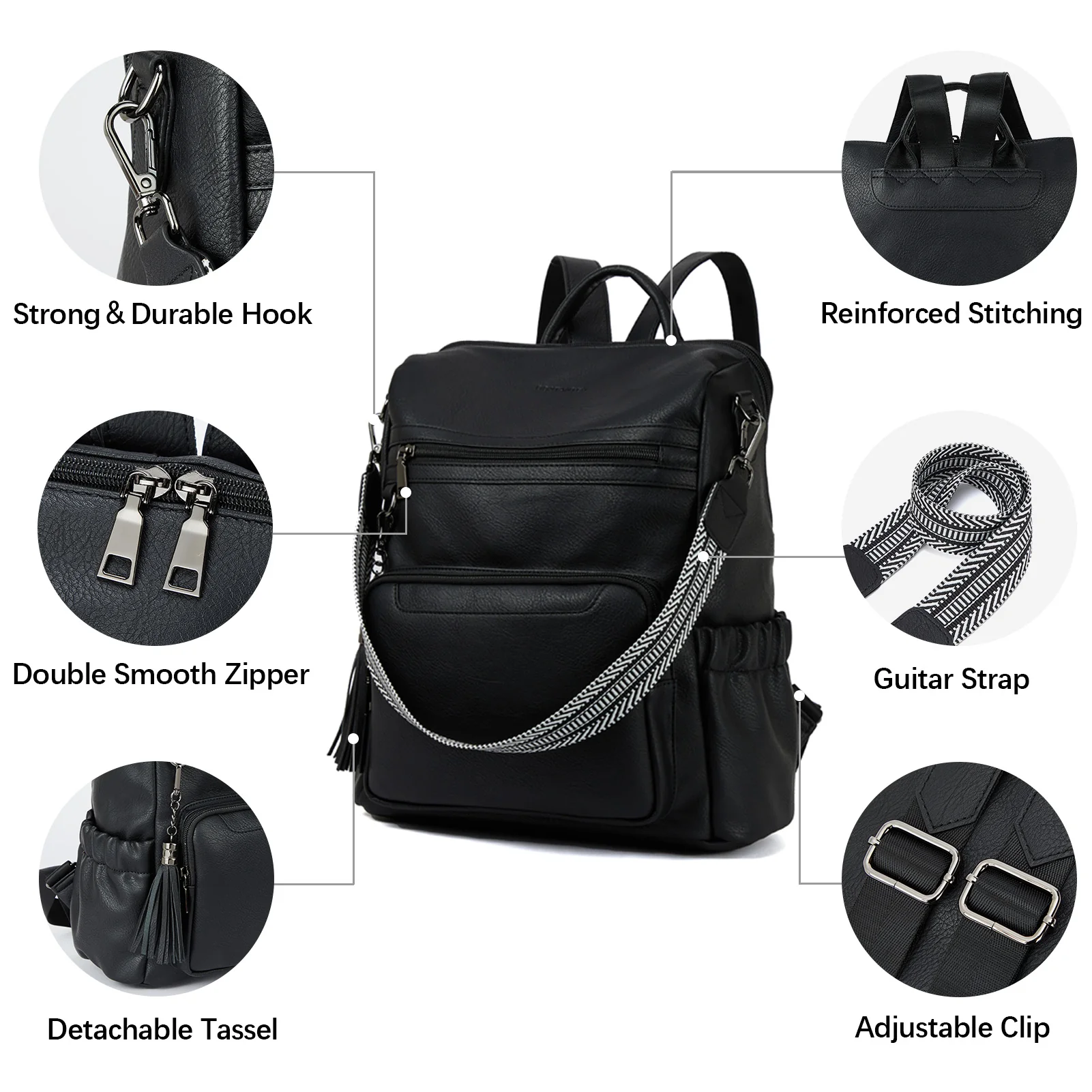 Nombongo Large Convertible Backpack Travel Bag - Two Sizes - Image 17