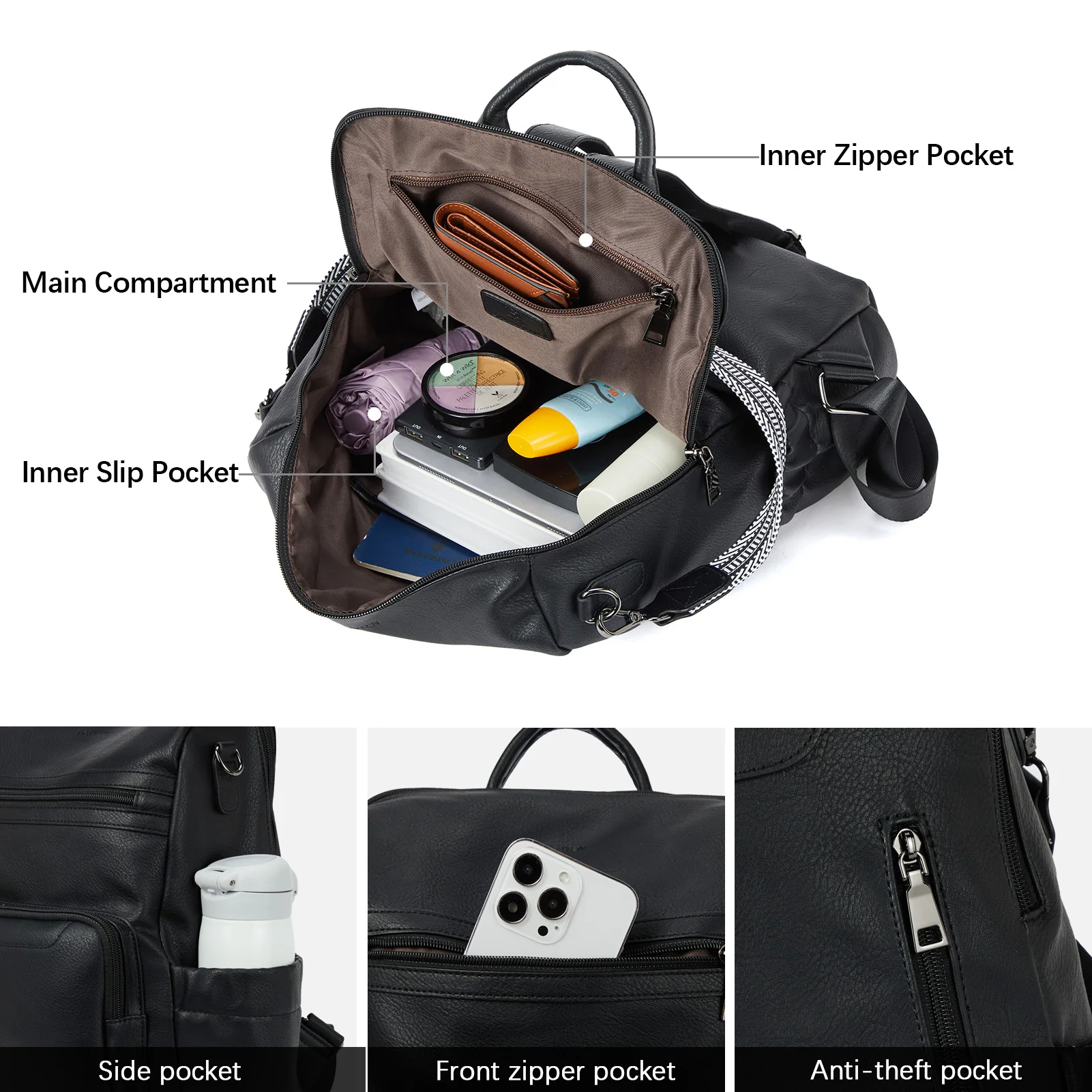 Nombongo Large Convertible Backpack Travel Bag - Two Sizes - Image 18