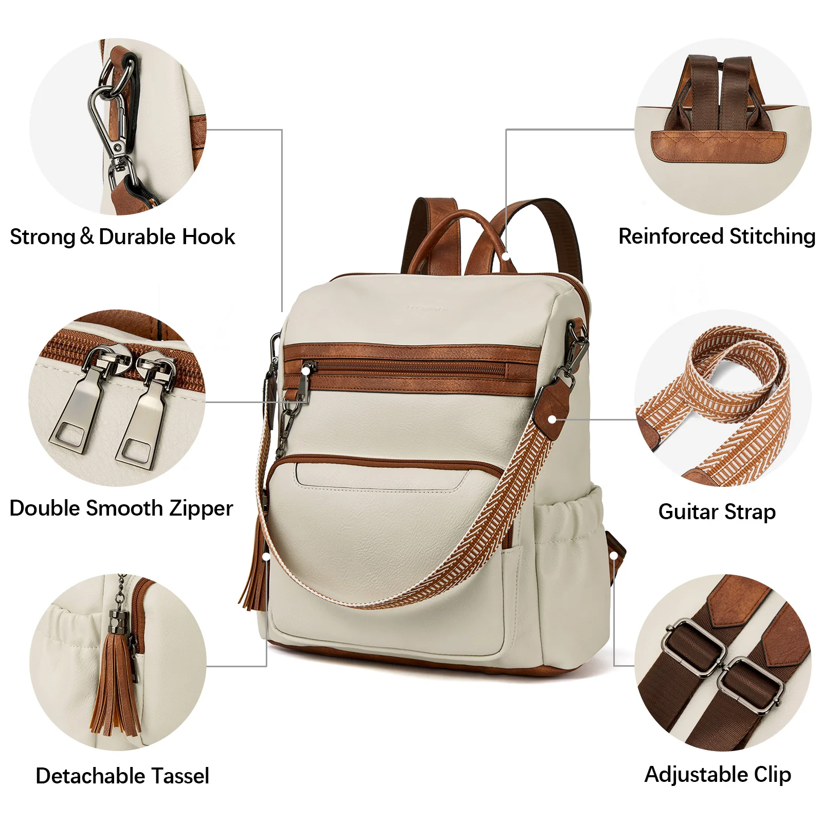 Nombongo Large Convertible Backpack Travel Bag - Two Sizes - Image 3
