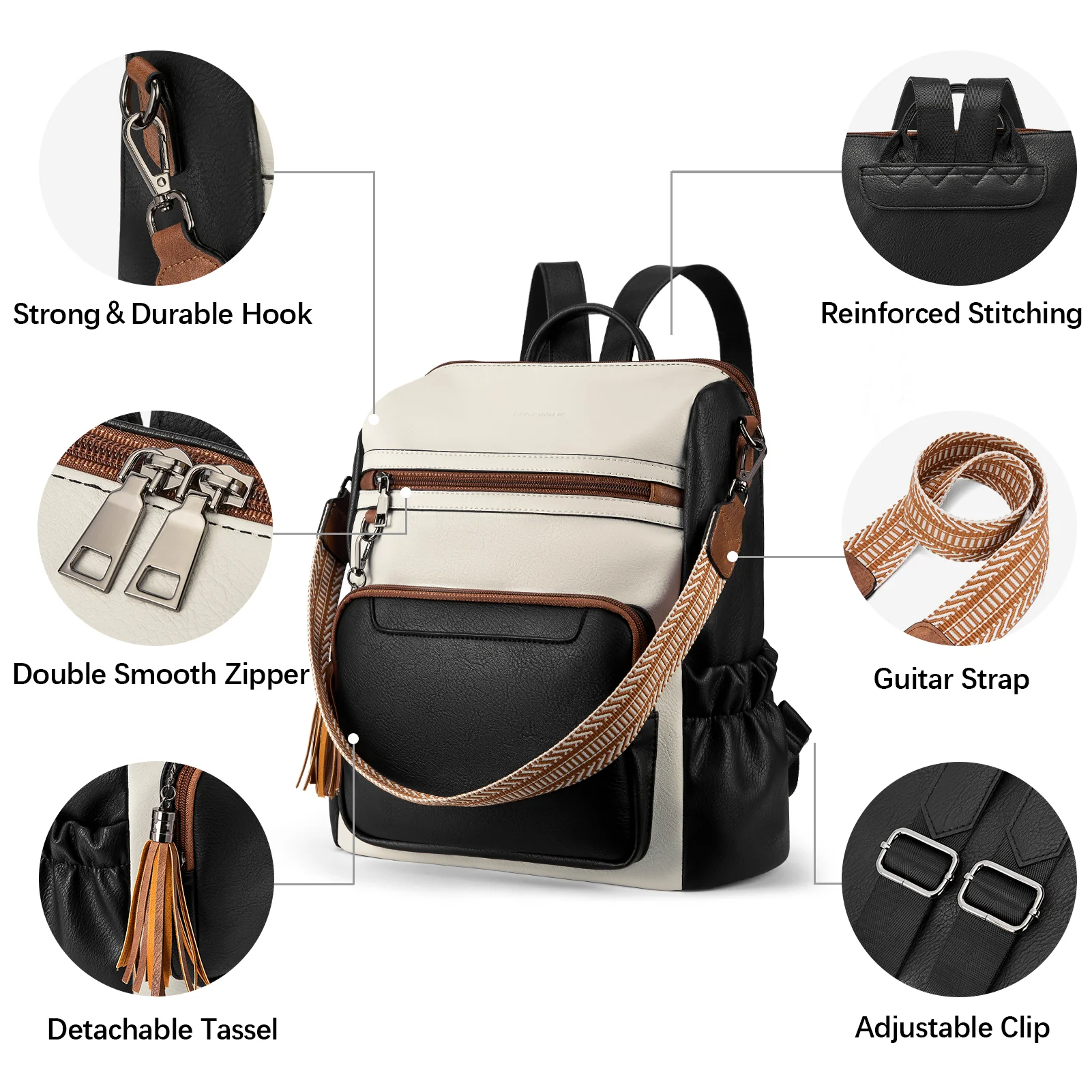 Nombongo Large Convertible Backpack Travel Bag - Two Sizes - Image 33