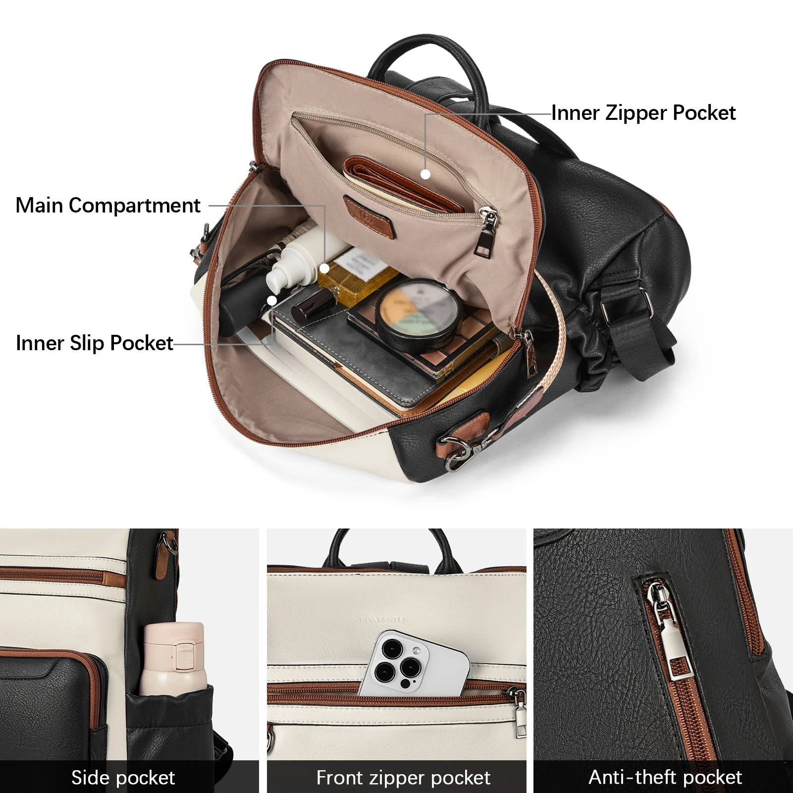 Nombongo Large Convertible Backpack Travel Bag - Two Sizes - Image 34