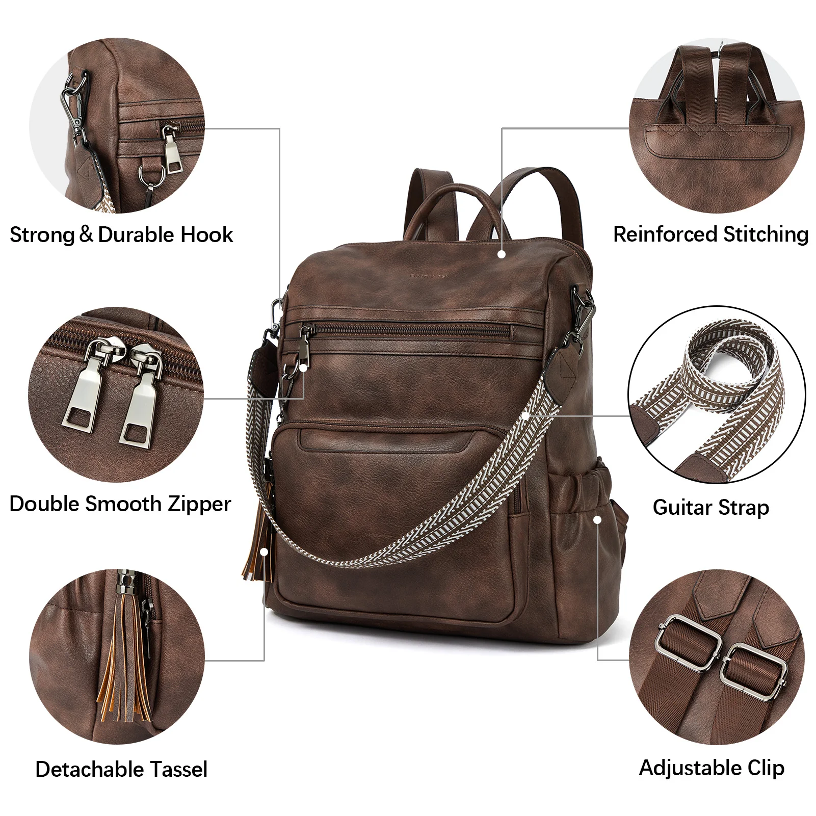 Nombongo Large Convertible Backpack Travel Bag - Two Sizes - Image 39