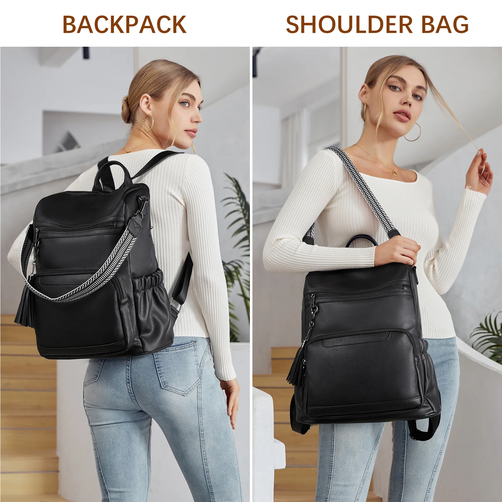 Nombongo Large Convertible Backpack Travel Bag - Two Sizes - Image 52