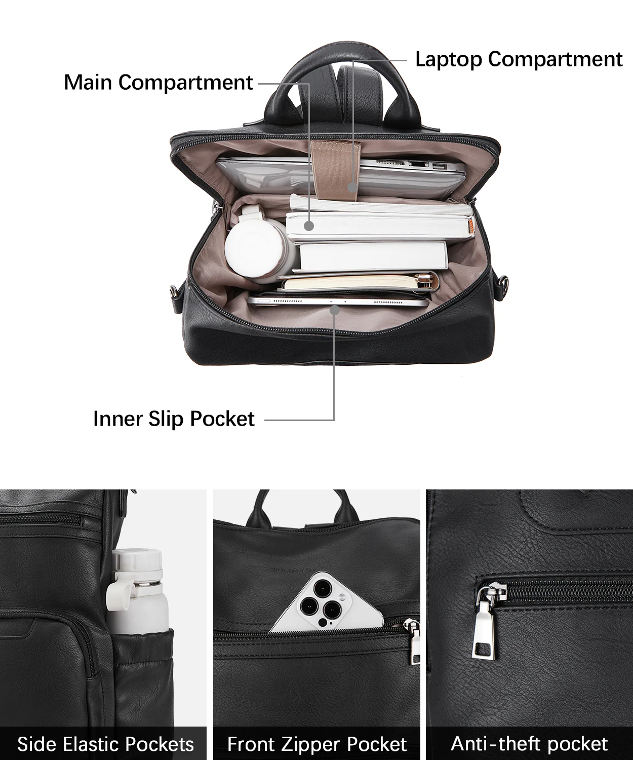 Nombongo Large Convertible Backpack Travel Bag - Two Sizes - Image 54