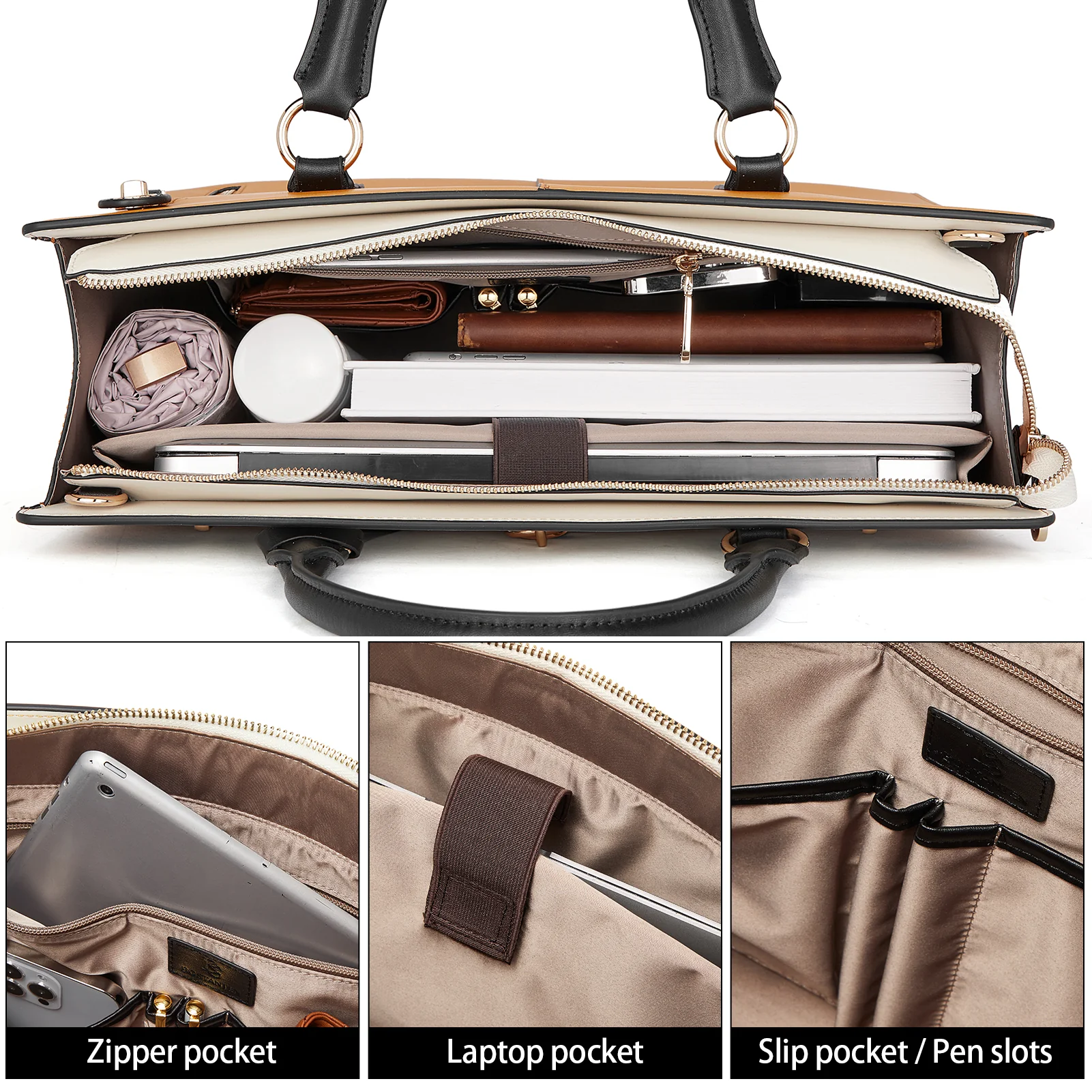 Machk Vintage Style Leather Briefcase — Fashion Everlasting - Image 21