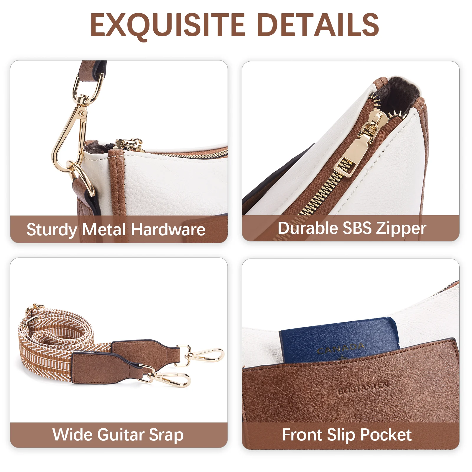 Nola Reversible Boho Straps Vegan Leather Hobo Handbags - Image 8