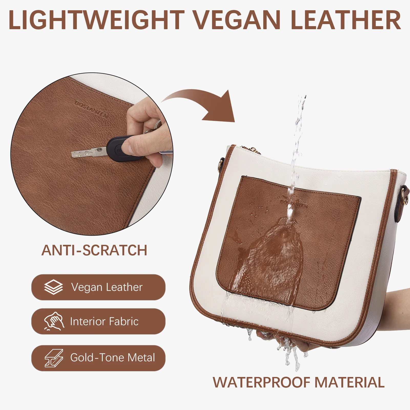 Nola Reversible Boho Straps Vegan Leather Hobo Handbags - Image 9