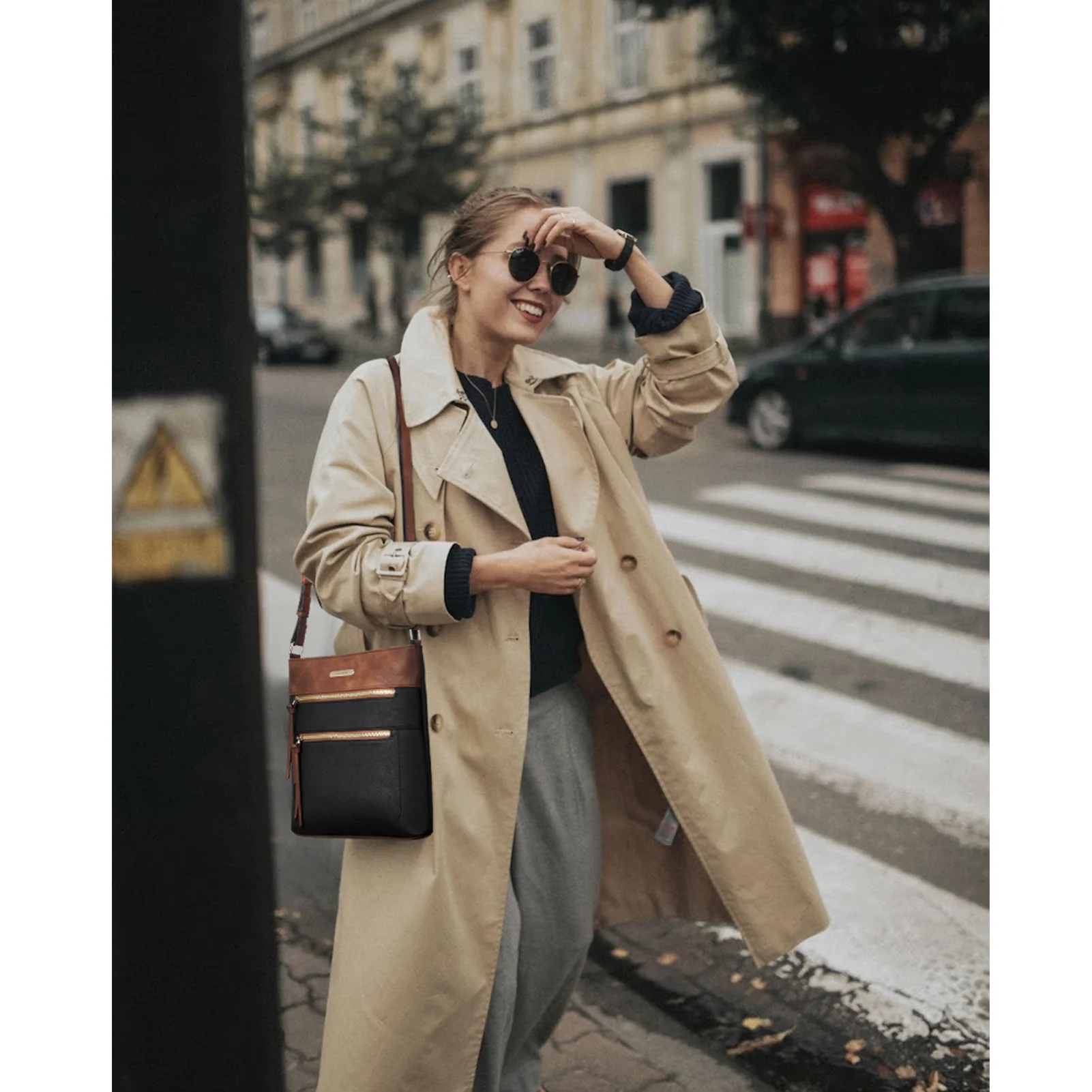 Lotty Chic and Versatile Vegan Leather Casual Satchel Bag - Crossbody Shoulder Bag Purse - Image 51