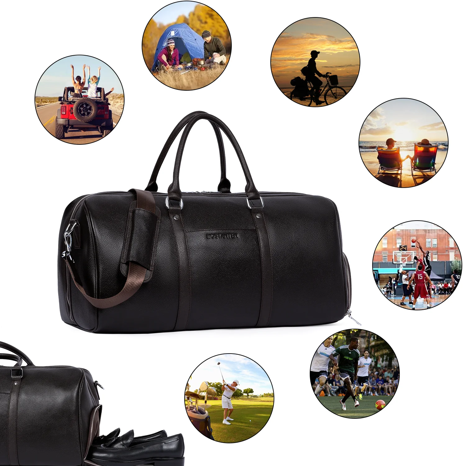 Vixen Elegant and Durable: Leather Duffle Bag for All Adventures - Image 6