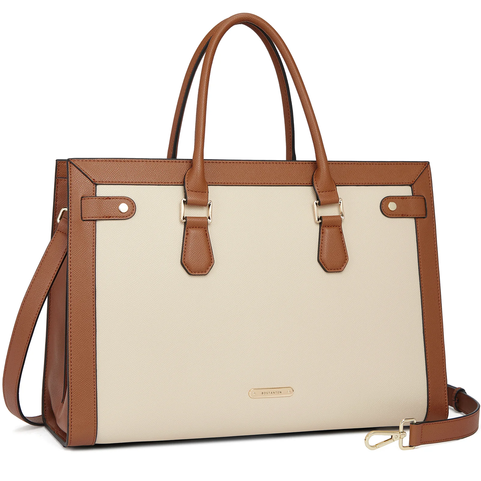 BOSTANTEN Laptop Bag for Women 15.6 inch Leather Briefcase Computer Handbag Stylish Work Tote - Image 3