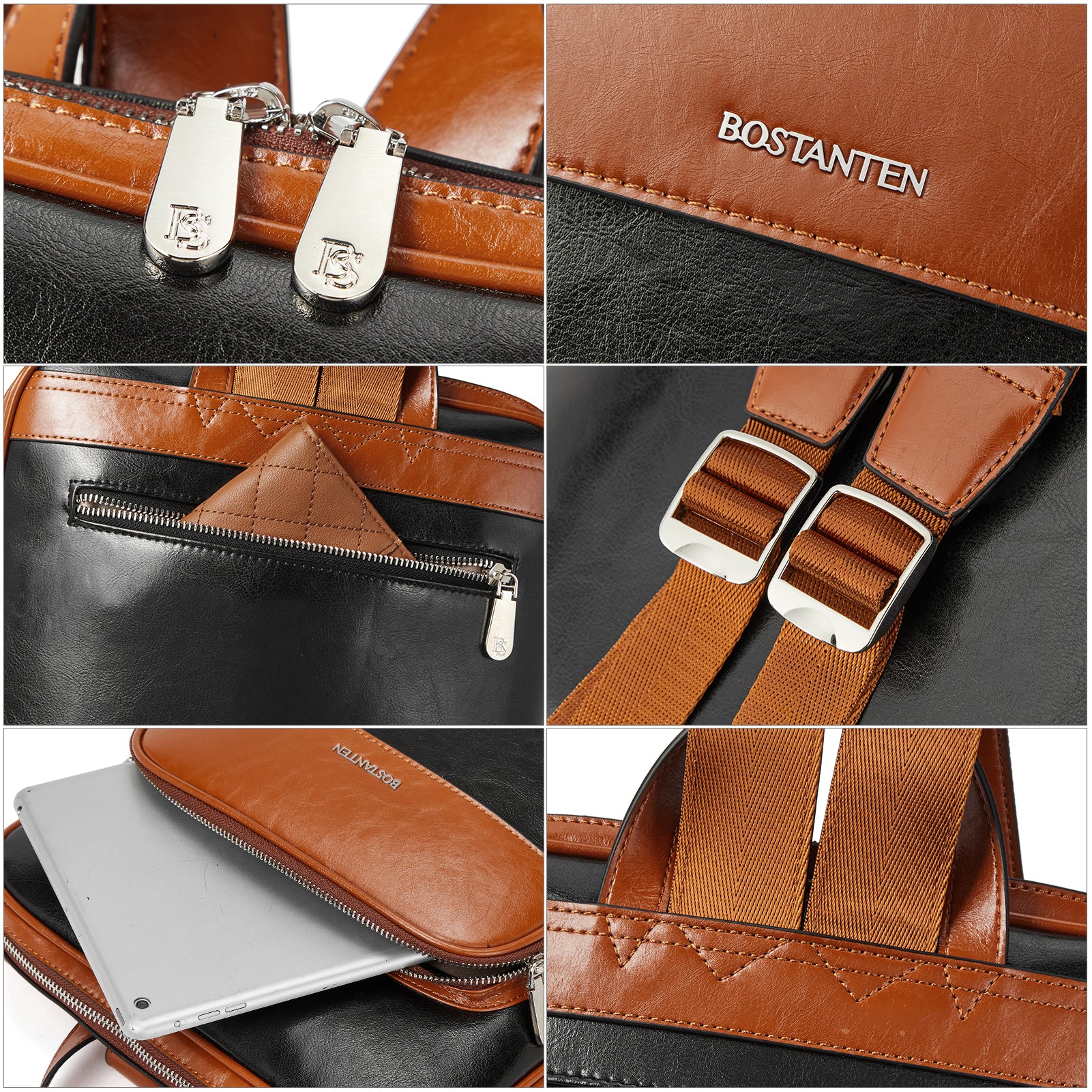 Vrba Large Genuine Leather Backpack Purse - Image 5
