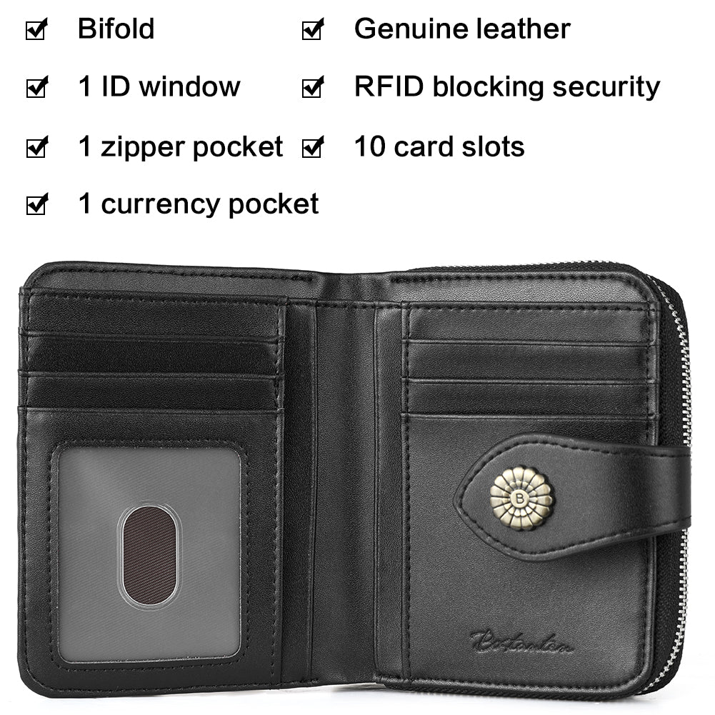 Rozenn Full Grain Leather Money Clip Wallet —— Small Bifold - Image 11