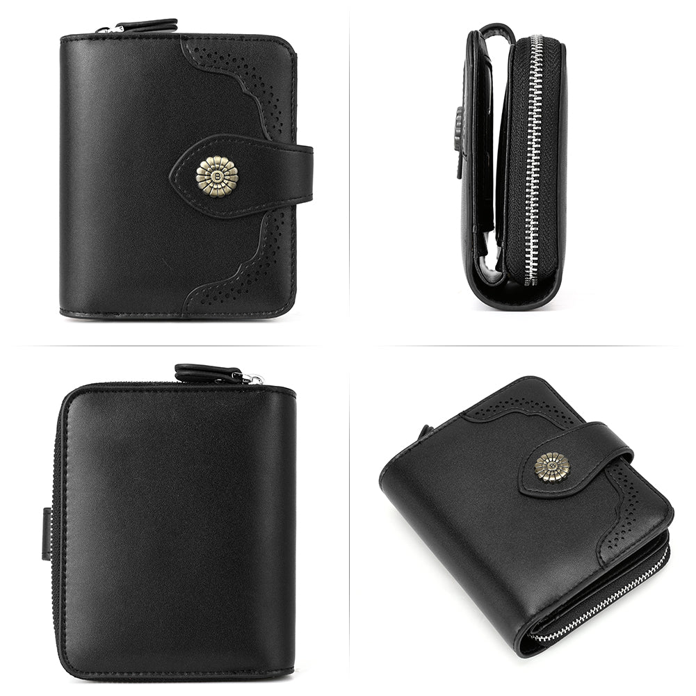 Rozenn Full Grain Leather Money Clip Wallet —— Small Bifold - Image 12