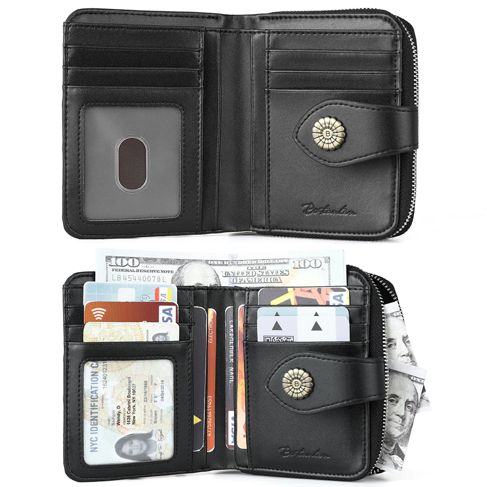 Rozenn Full Grain Leather Money Clip Wallet —— Small Bifold - Image 16
