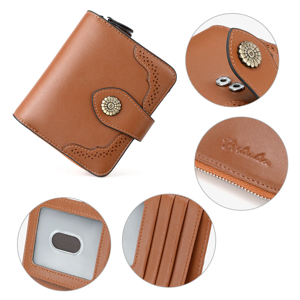 Rozenn Full Grain Leather Money Clip Wallet —— Small Bifold - Image 21