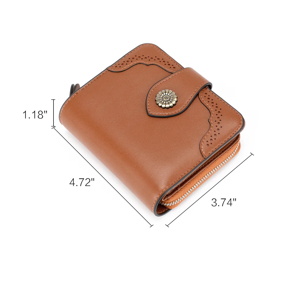 Rozenn Full Grain Leather Money Clip Wallet —— Small Bifold - Image 22