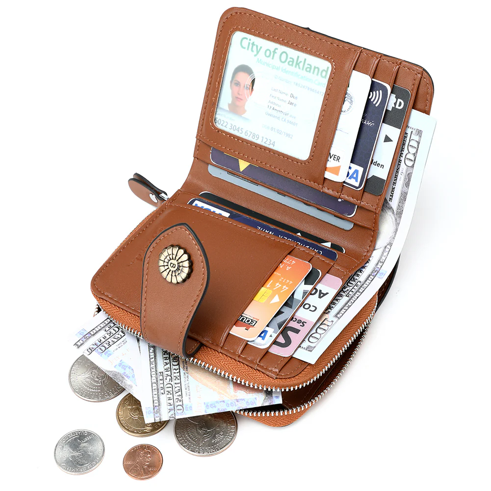 Rozenn Full Grain Leather Money Clip Wallet —— Small Bifold - Image 23