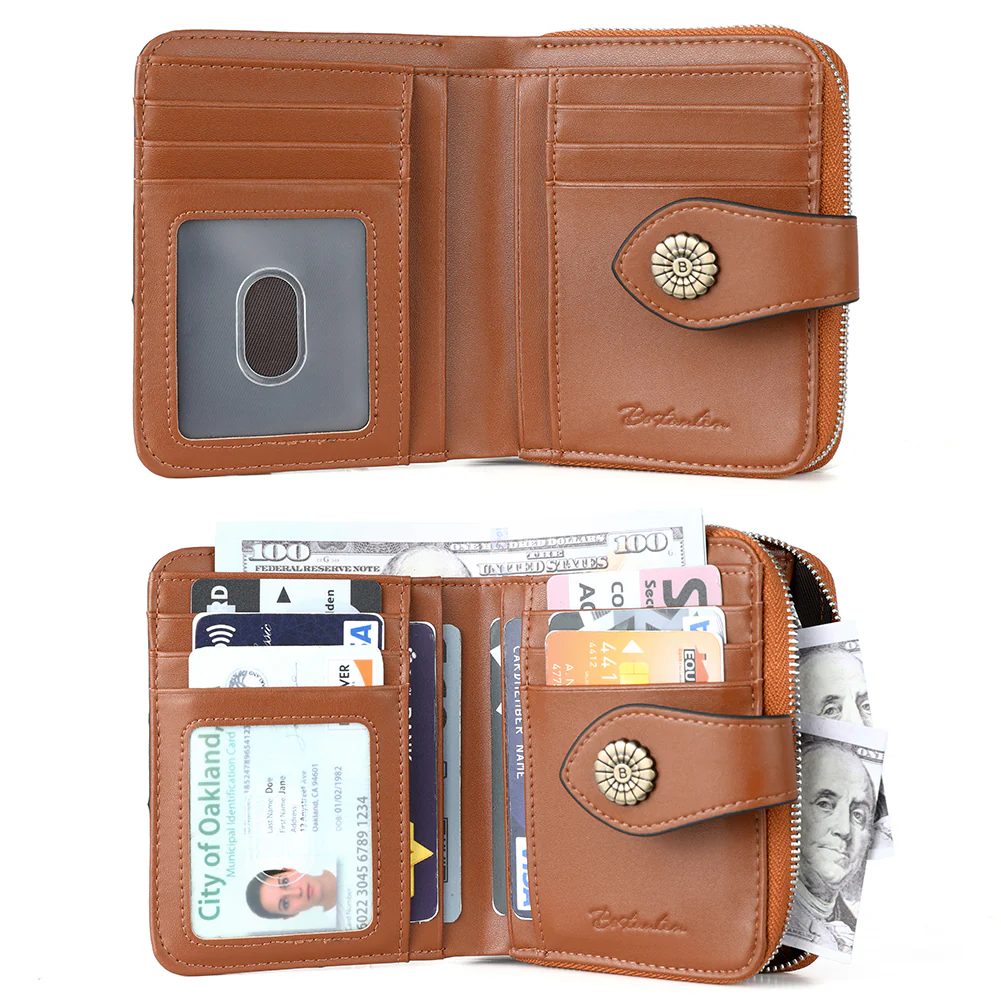 Rozenn Full Grain Leather Money Clip Wallet —— Small Bifold - Image 24