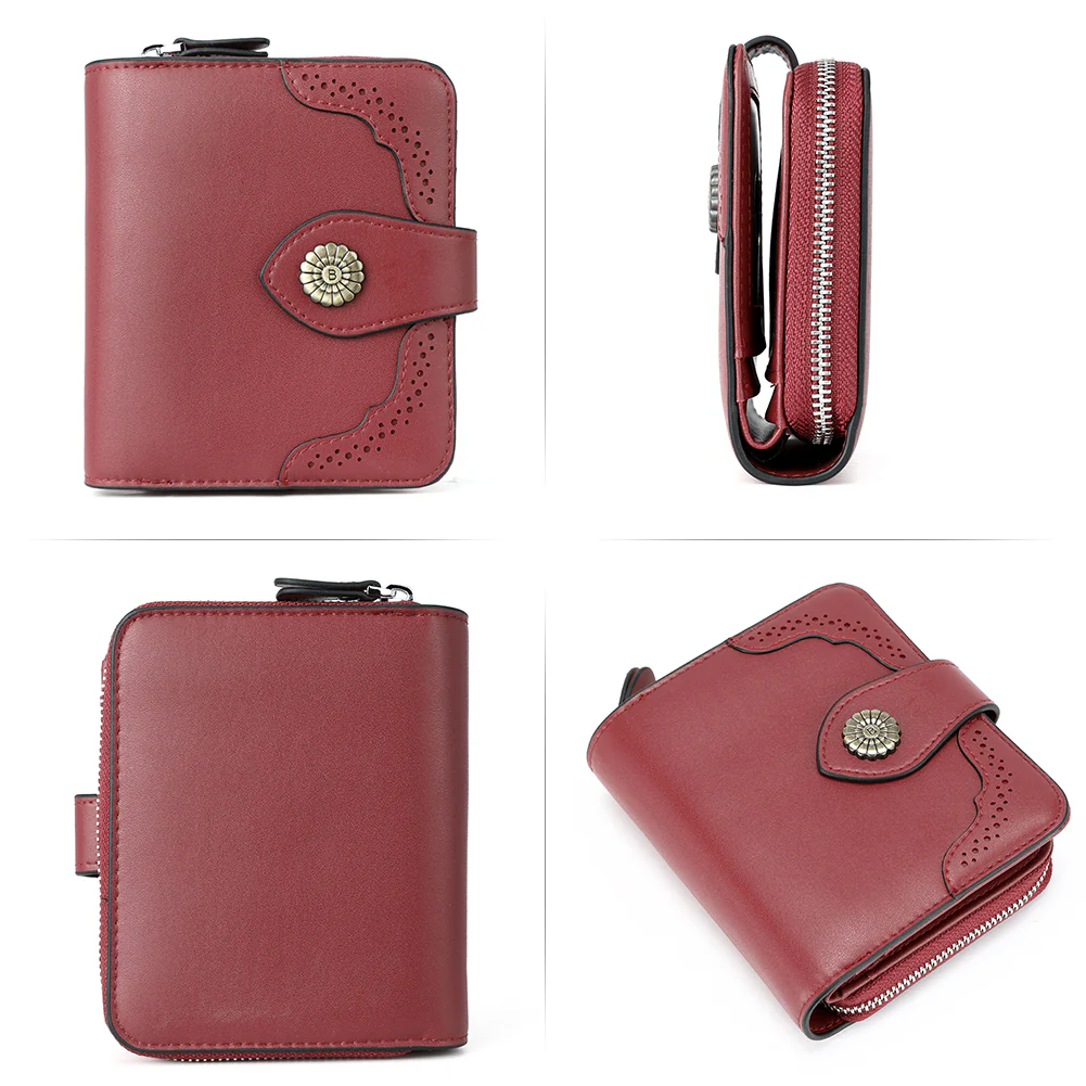 Rozenn Full Grain Leather Money Clip Wallet —— Small Bifold - Image 4