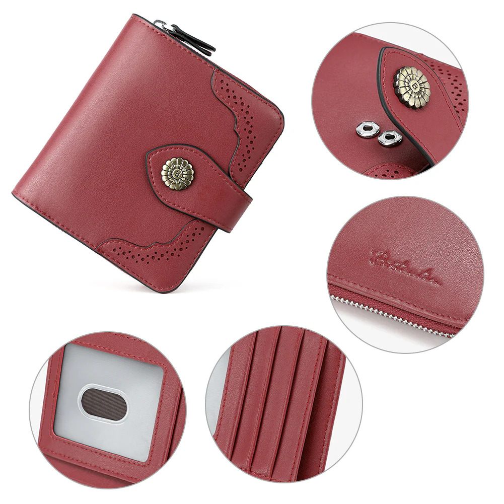 Rozenn Full Grain Leather Money Clip Wallet —— Small Bifold - Image 5