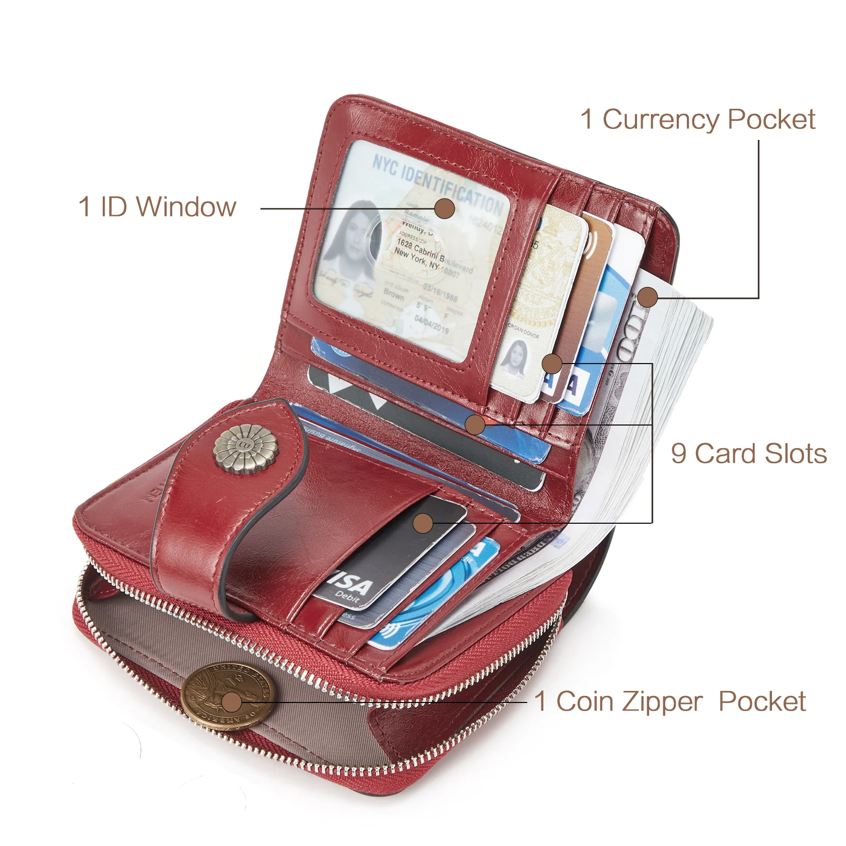 Lnna RFID Wallet For Ladies β Coin Purse - Image 40