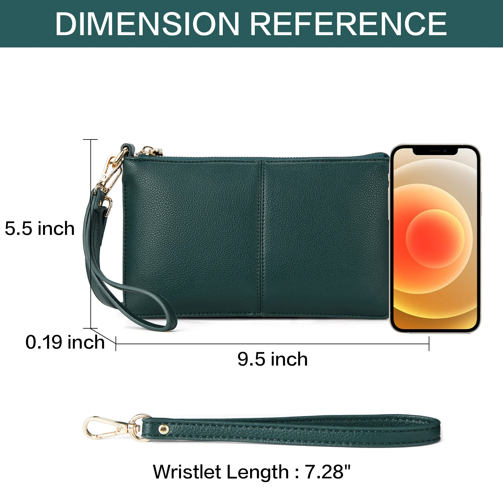 Nola  Chic and Sustainable - The Vegan Leather Envelope Clutch Purse - Image 13