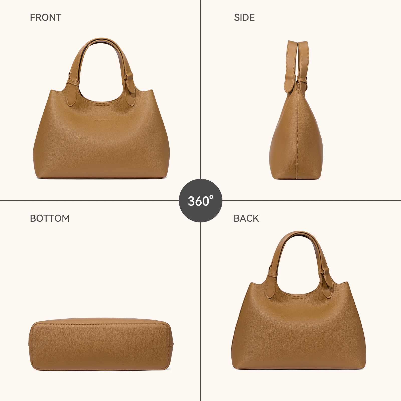 CLAIRE Soft Leather Slouchy Hobo with Adjustable Shoulder Strap - Image 8