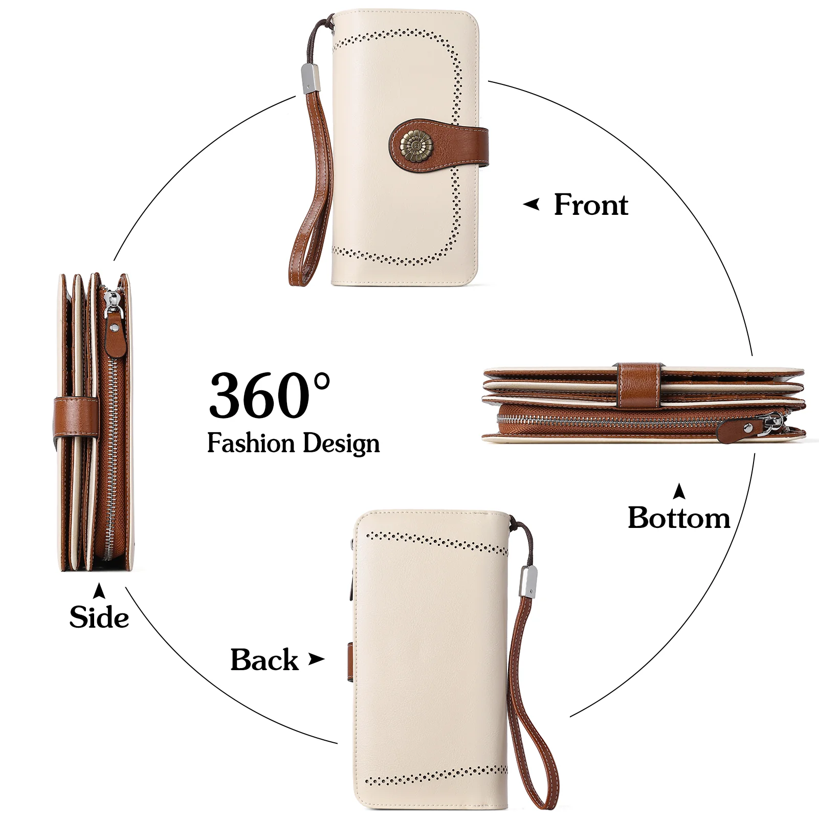 Lomy Big Wallet For Women With Wristlet —  Large Capacity - Image 18