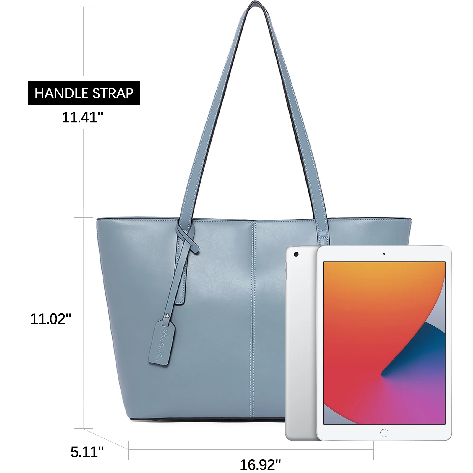 Carol Leather Work Tote 16'' - Image 26