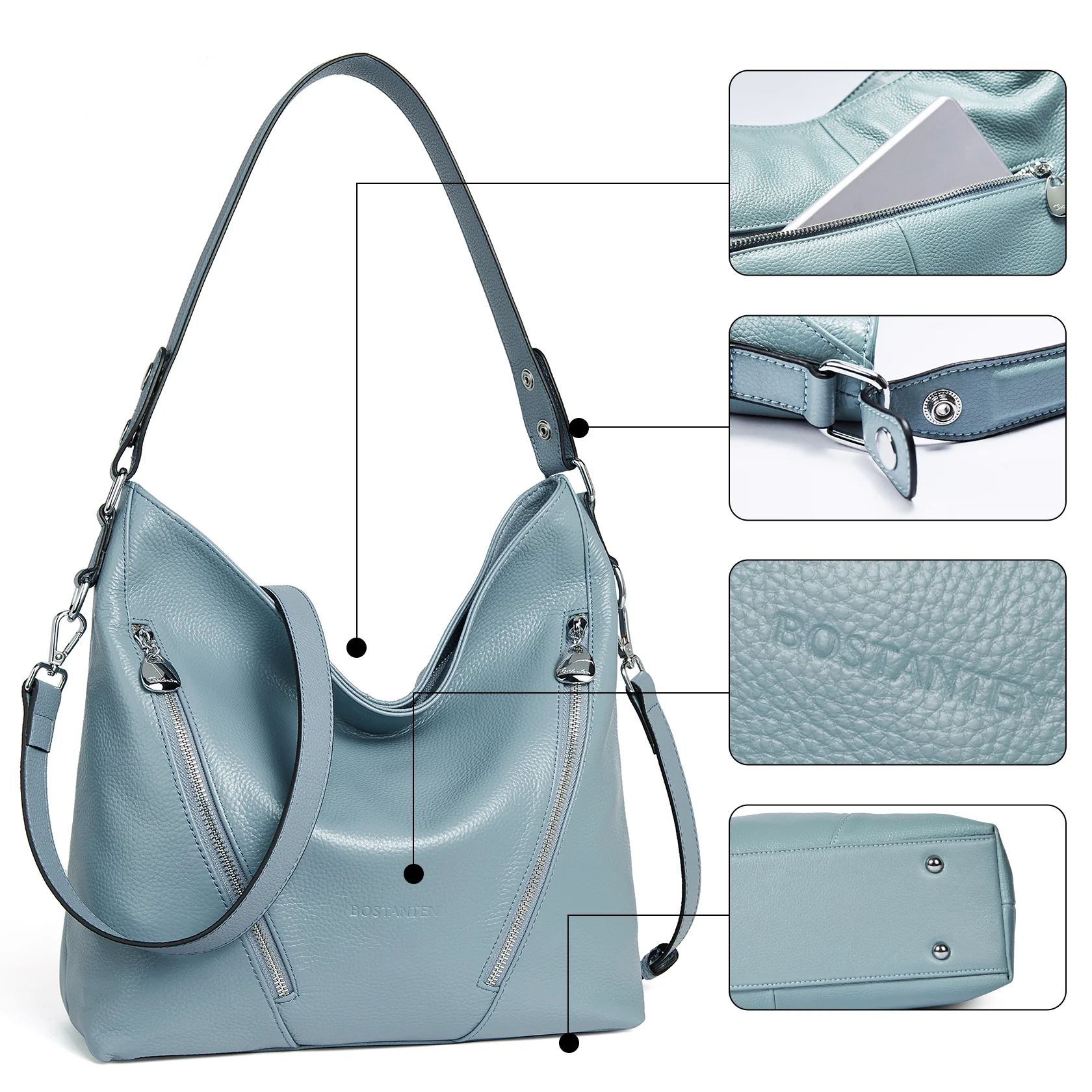 Kweli Luxurious Leather Shoulder Tote Bag - Handcrafted with Attention to Detail - Image 23