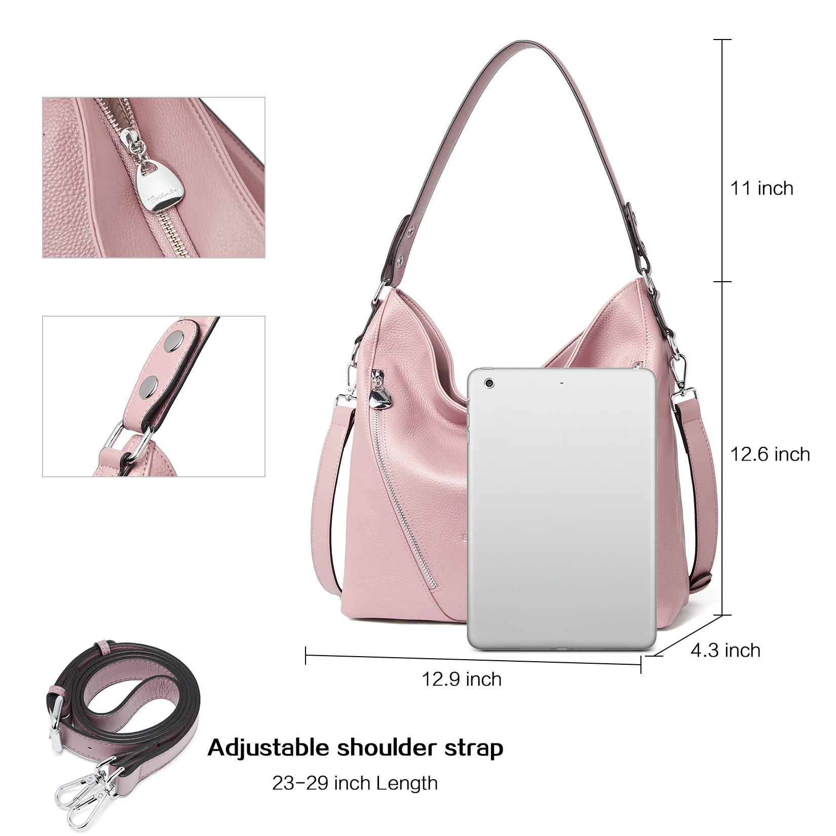 Kweli Luxurious Leather Shoulder Tote Bag - Handcrafted with Attention to Detail - Image 48