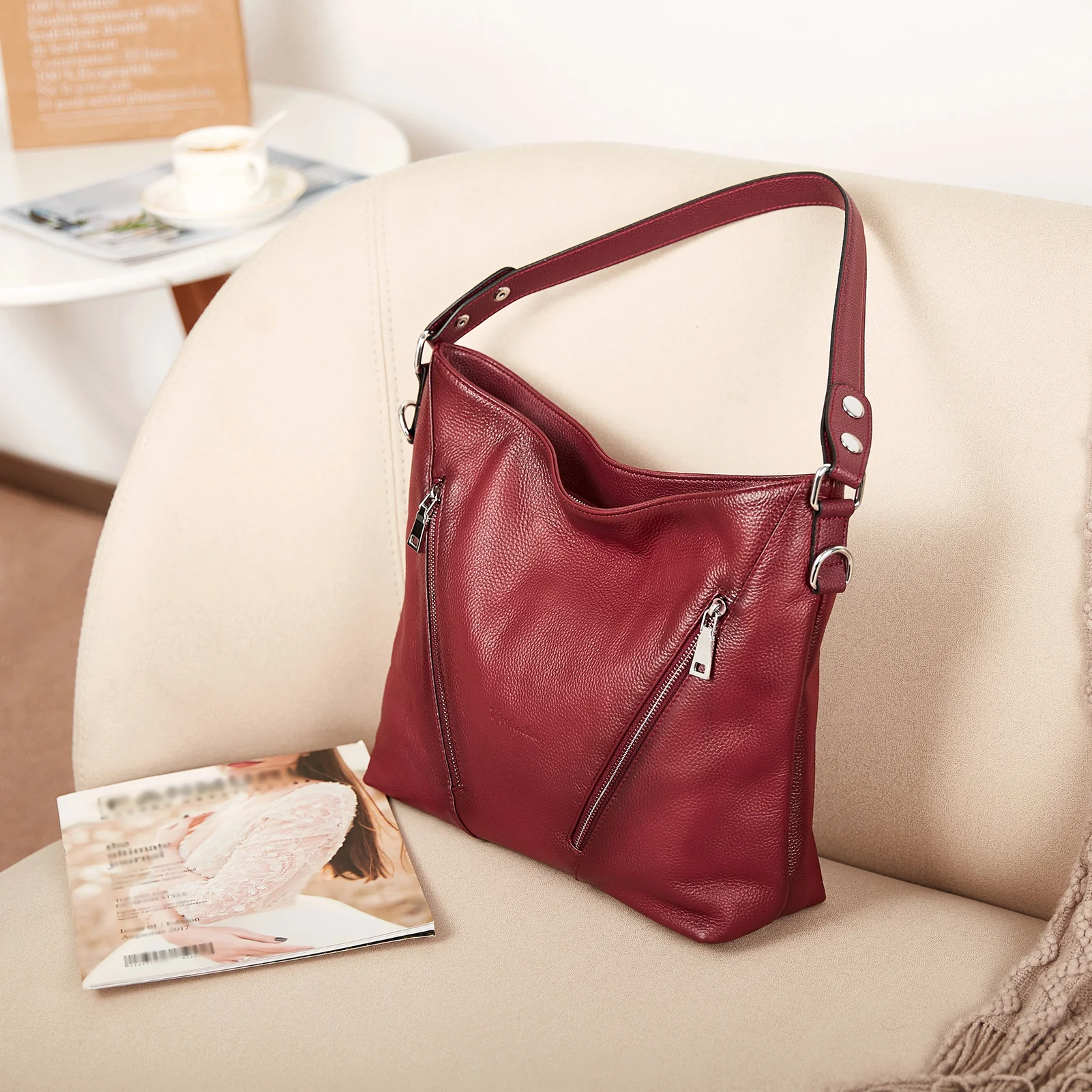 Kweli Luxurious Leather Shoulder Tote Bag - Handcrafted with Attention to Detail - Image 57