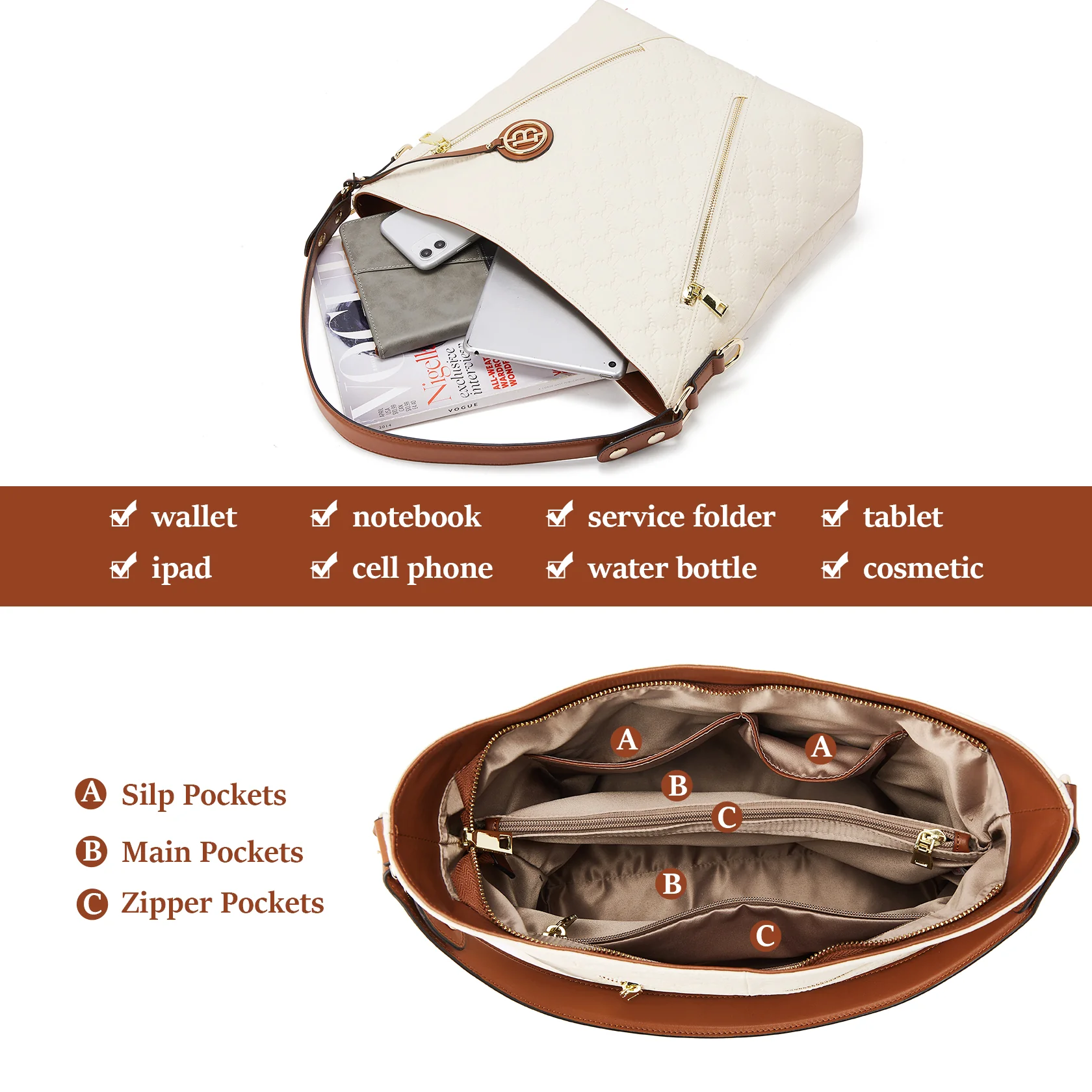 Kweli Luxurious Leather Shoulder Tote Bag - Handcrafted with Attention to Detail - Image 6