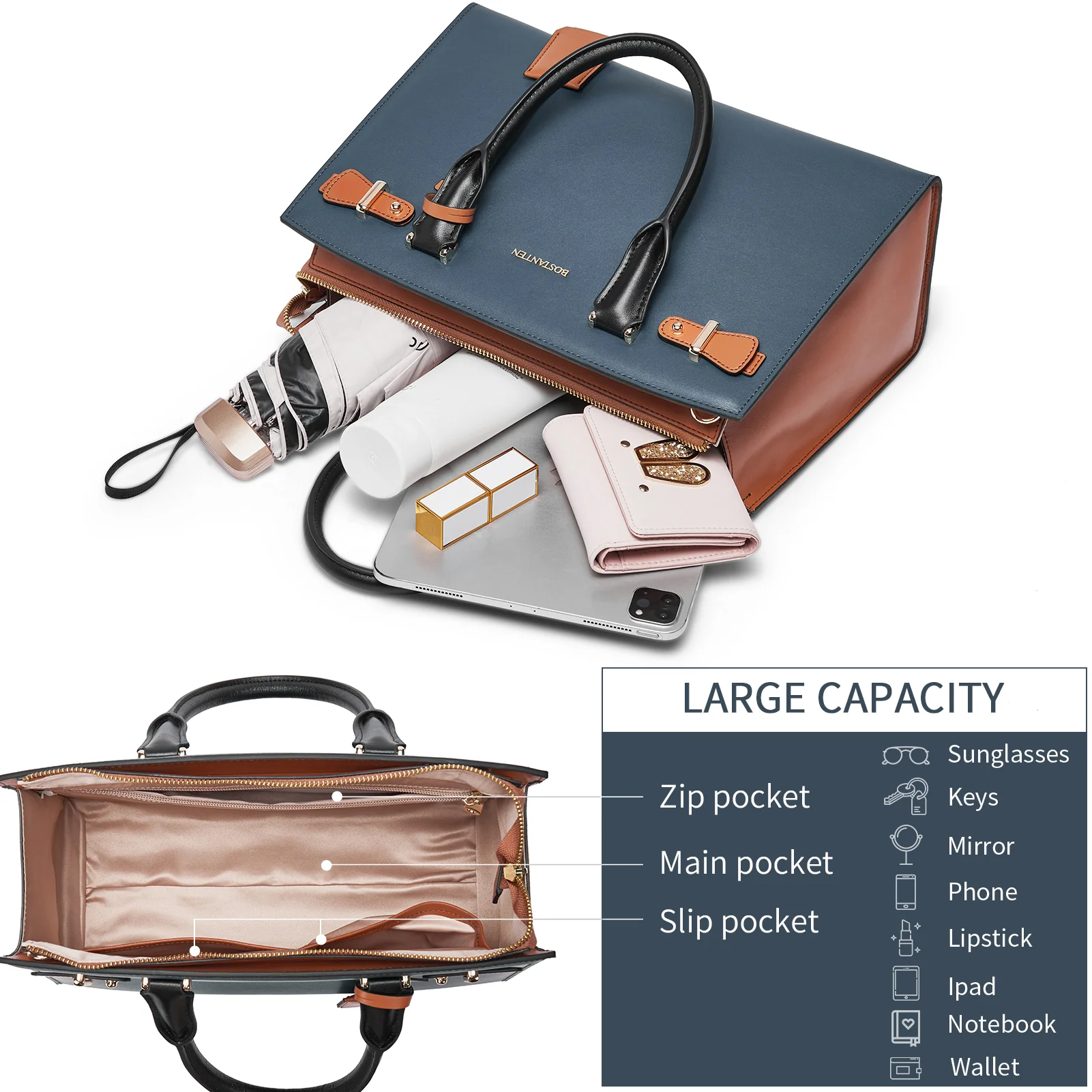 Nevin Elegant Medium Leather Crossbody Bag - Image 31