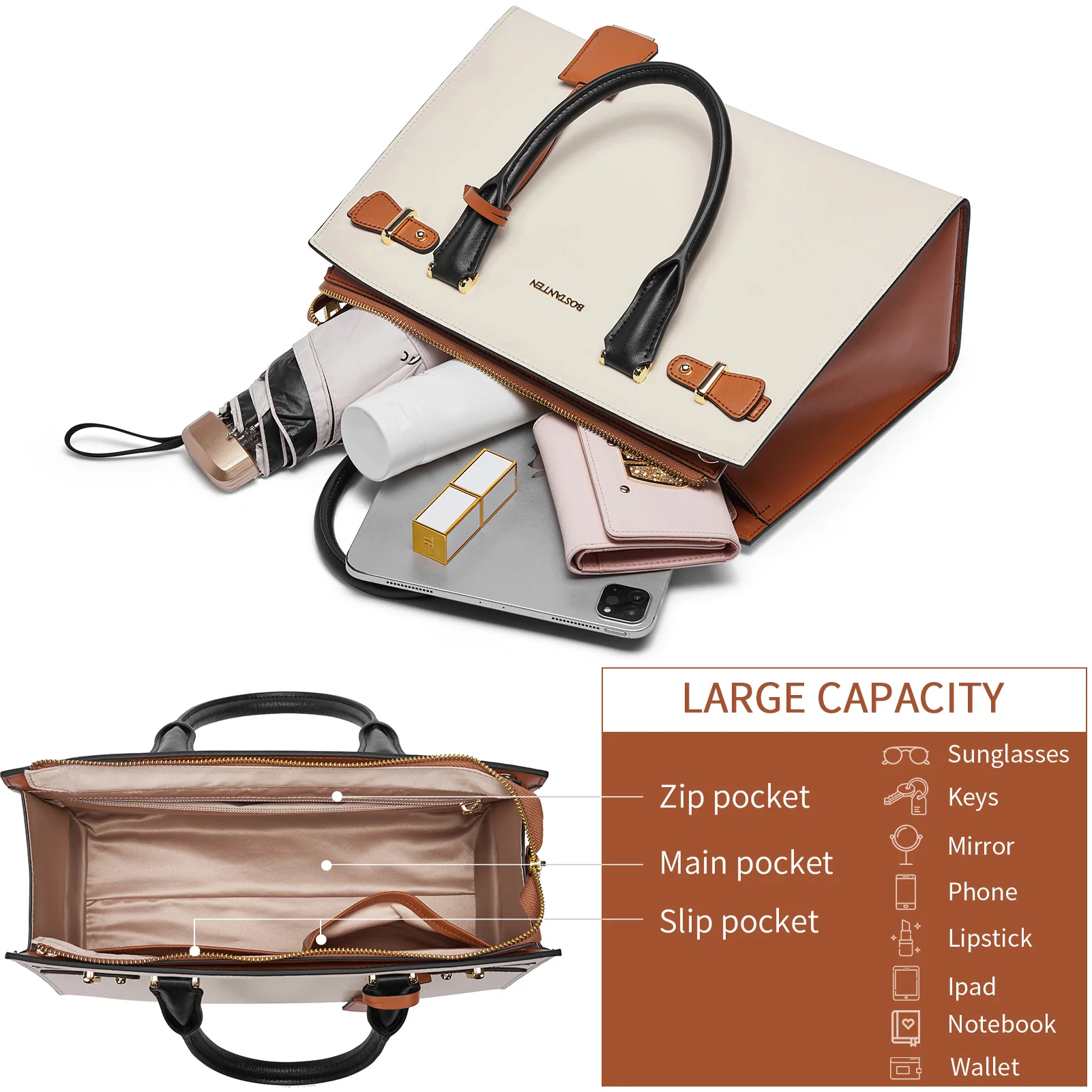 Nevin Elegant Medium Leather Crossbody Bag - Image 38