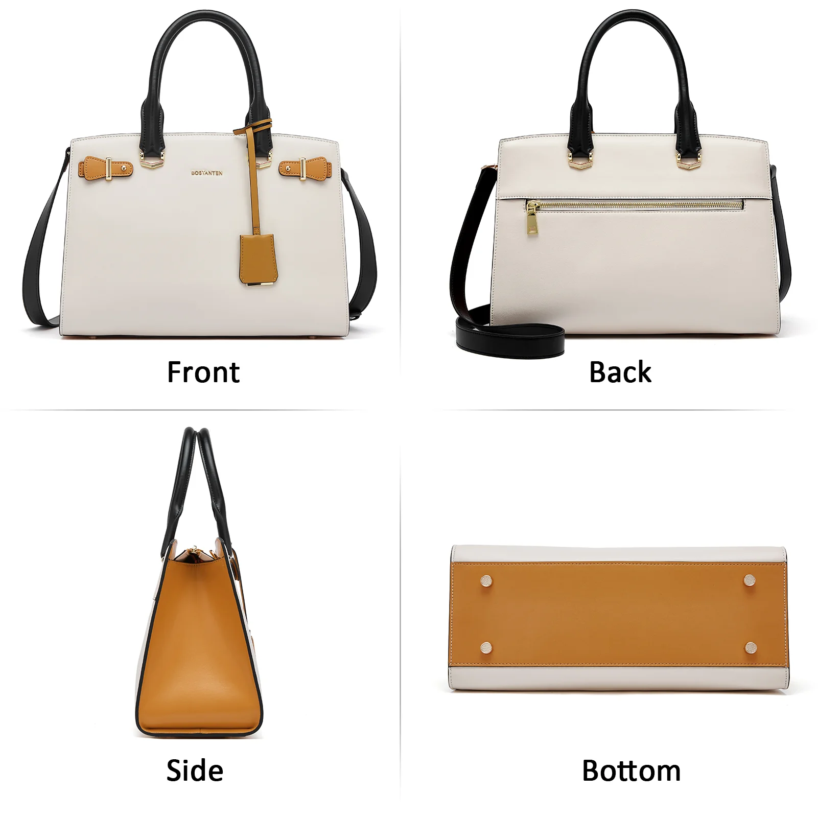 Nevin Elegant Medium Leather Crossbody Bag - Image 7