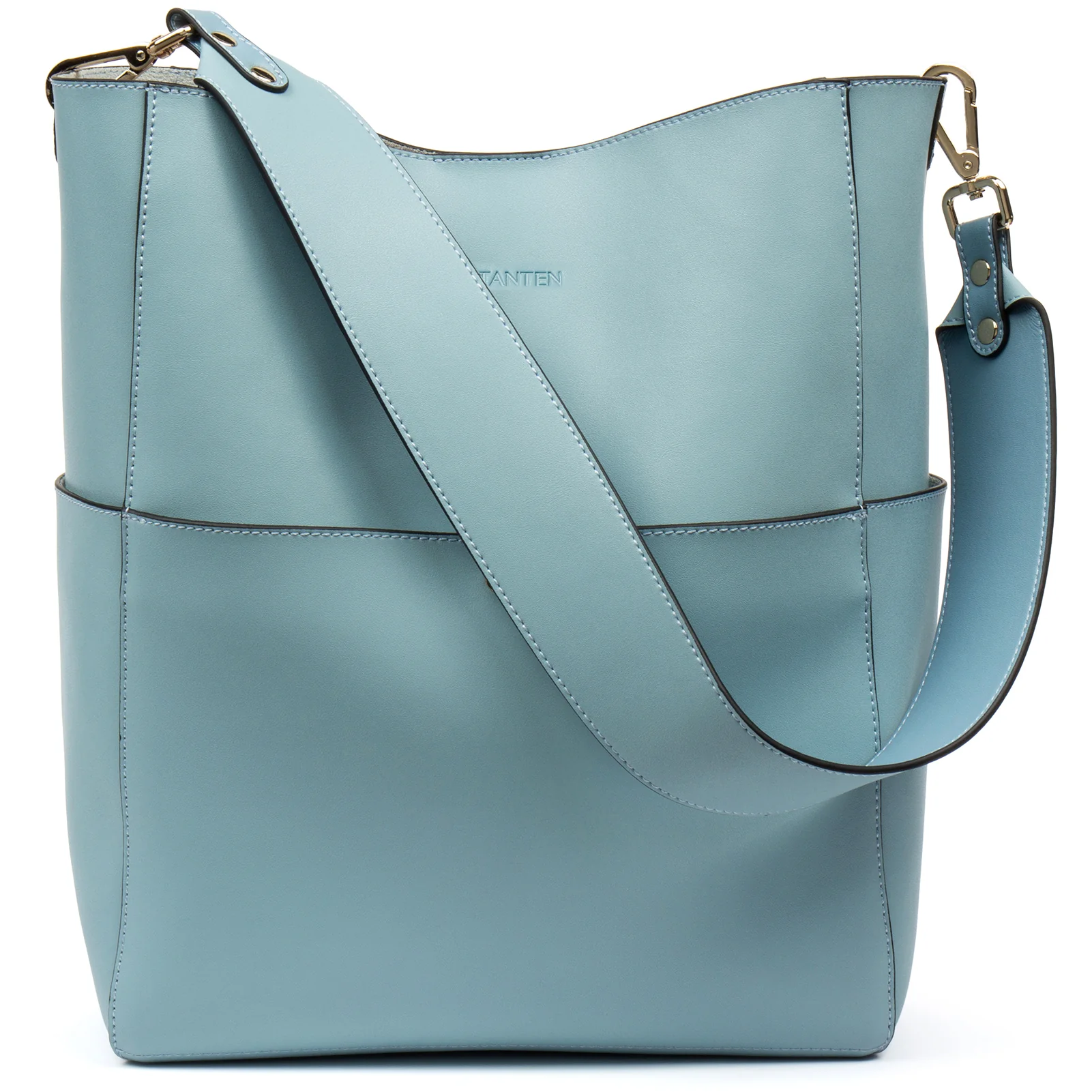 Lotty Genuine Leather Bucket Bag With 2 Shoulder Straps - Image 28
