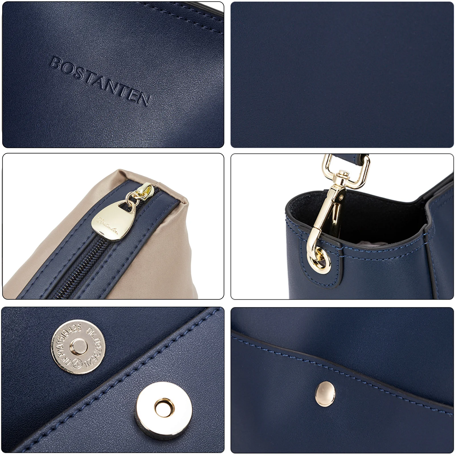 Lotty Genuine Leather Bucket Bag With 2 Shoulder Straps - Image 44
