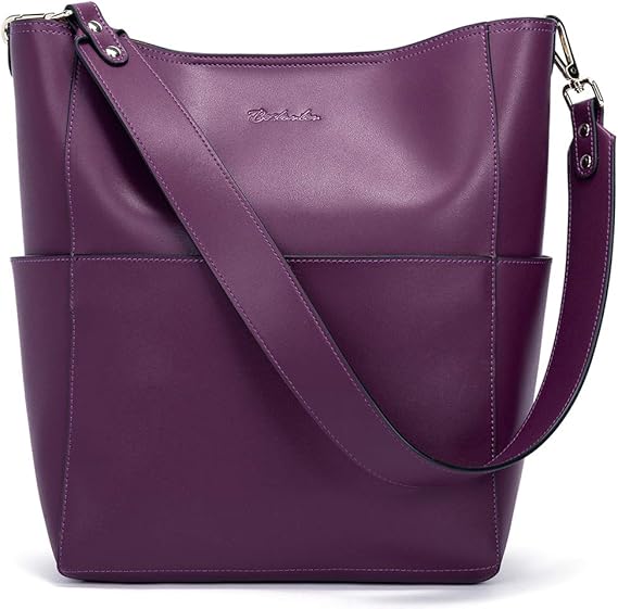 Lotty Genuine Leather Bucket Bag With 2 Shoulder Straps - Image 54