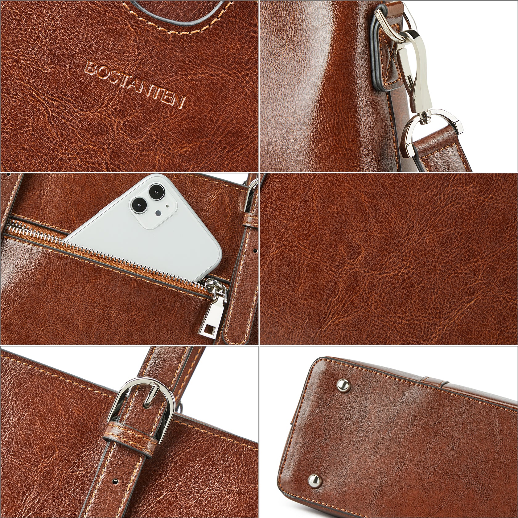 Carol Women Briefcase - Vintage Tote - Image 18