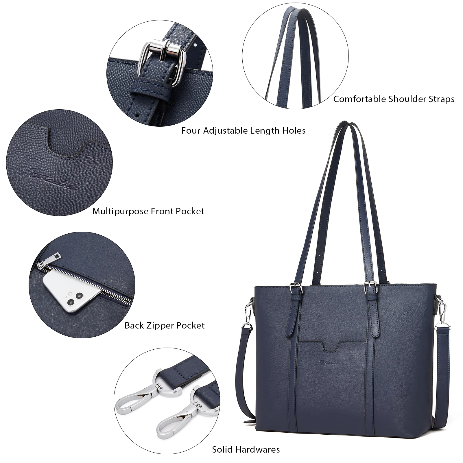 Carol Women Briefcase - Vintage Tote - Image 23