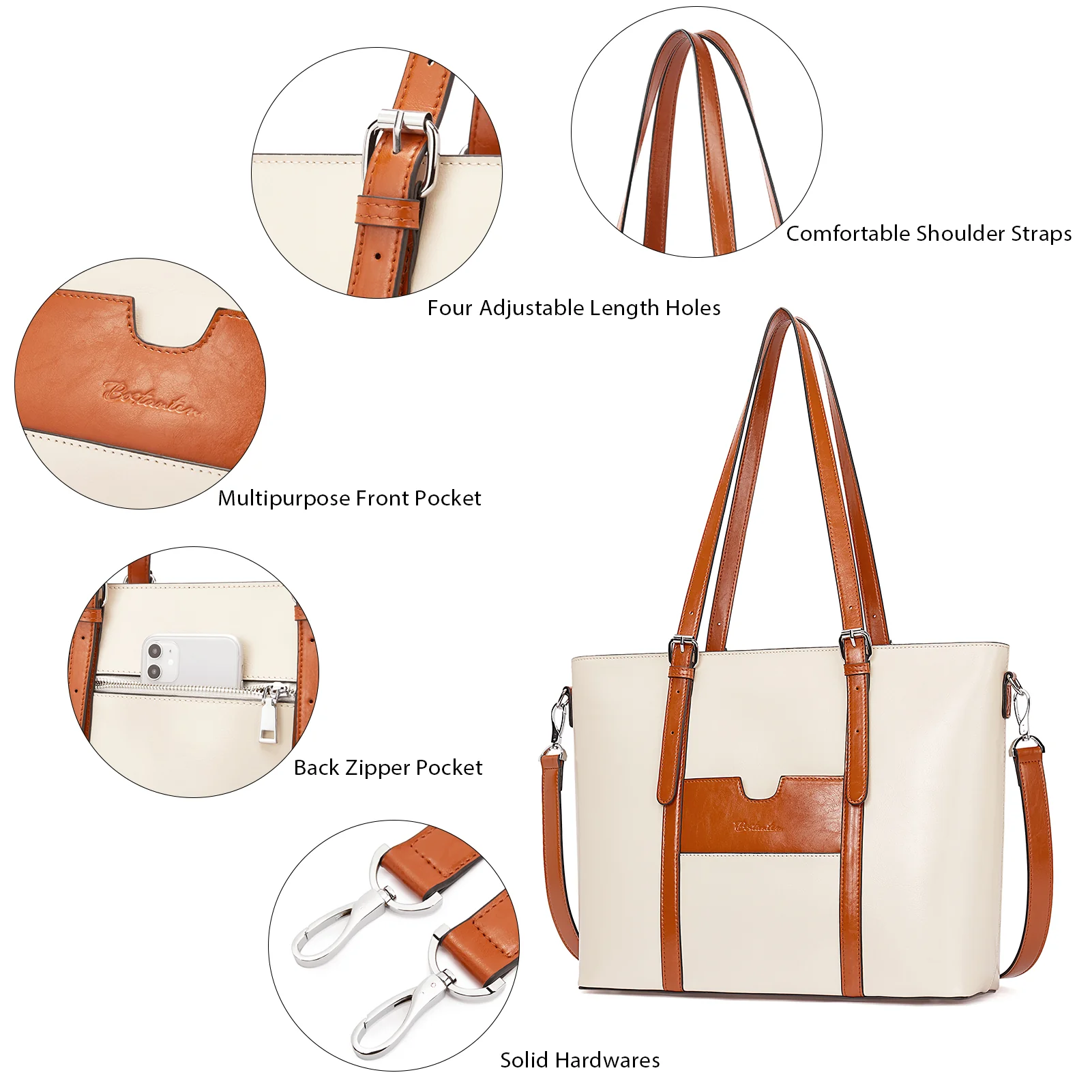 Carol Women Briefcase - Vintage Tote - Image 37