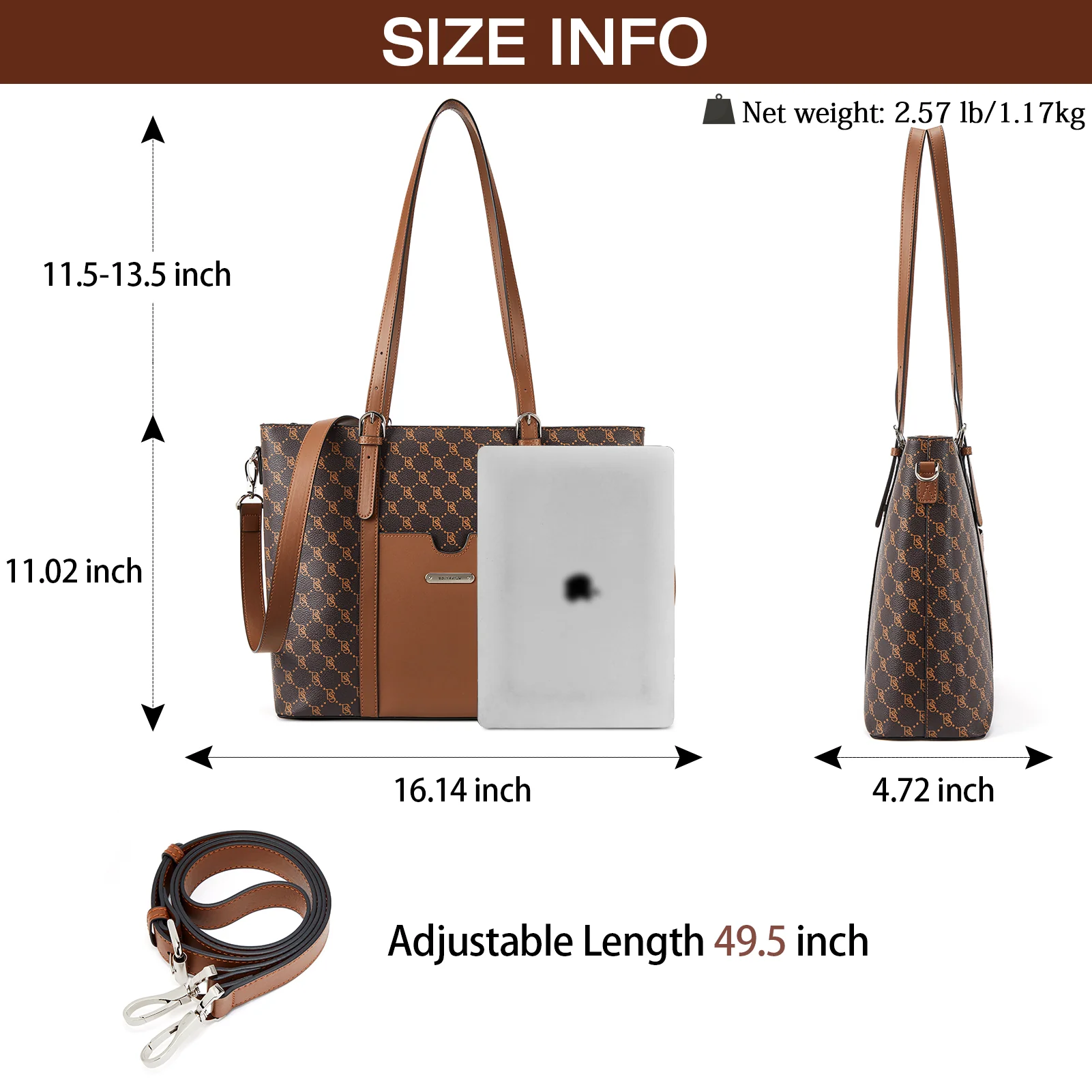 Carol Women Briefcase - Vintage Tote - Image 42