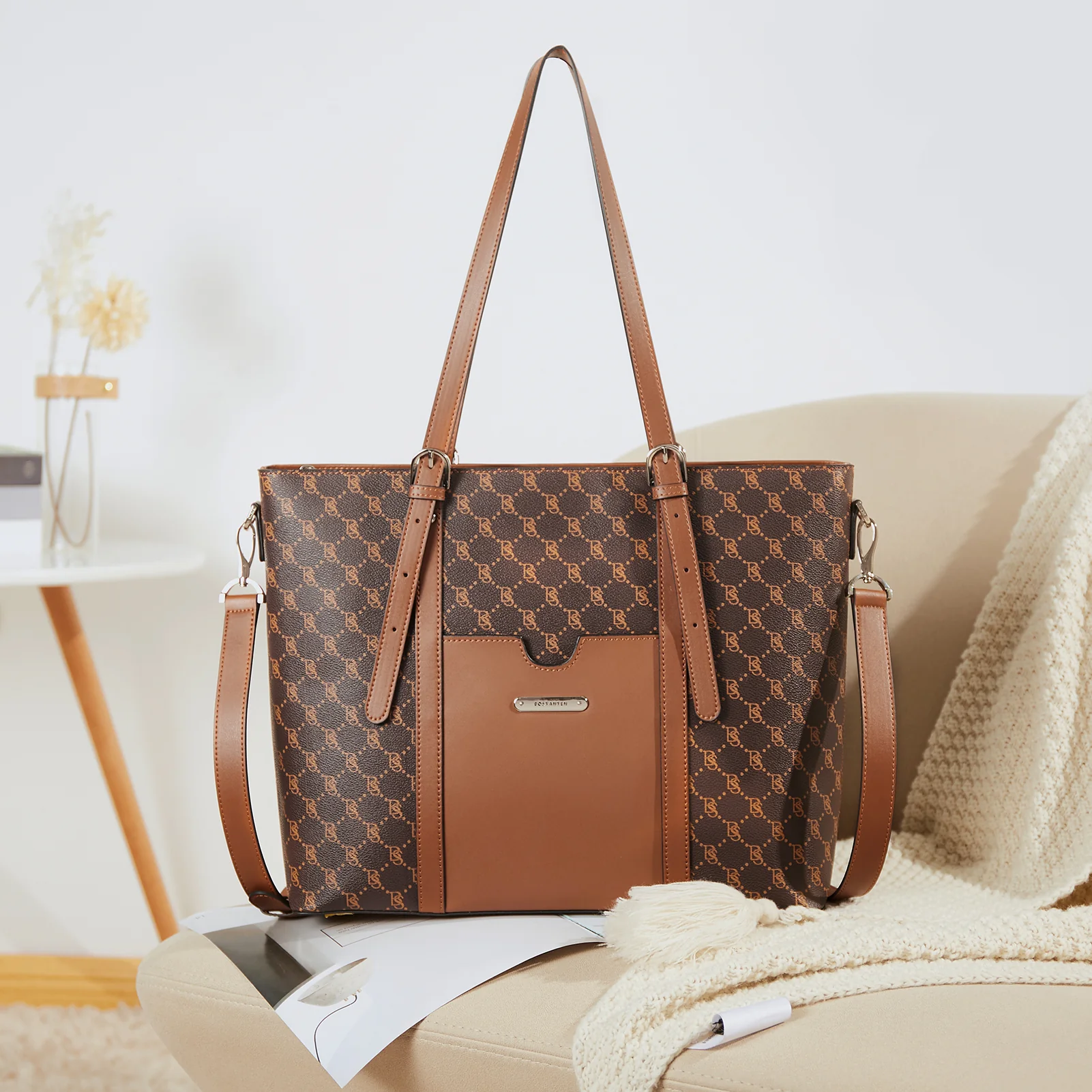 Carol Women Briefcase - Vintage Tote - Image 46