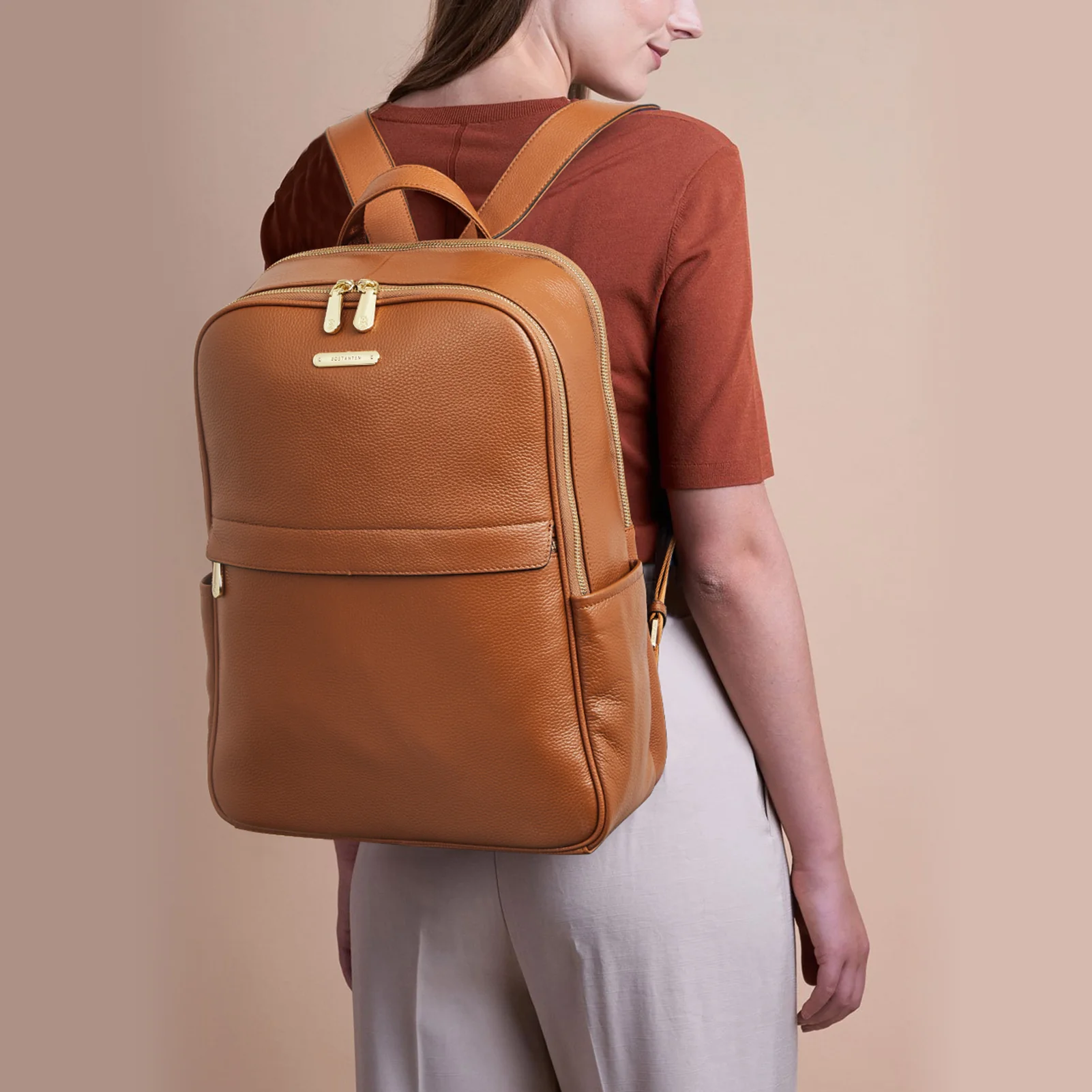 Laptop Backpack for Women - Premium Leather - Image 10