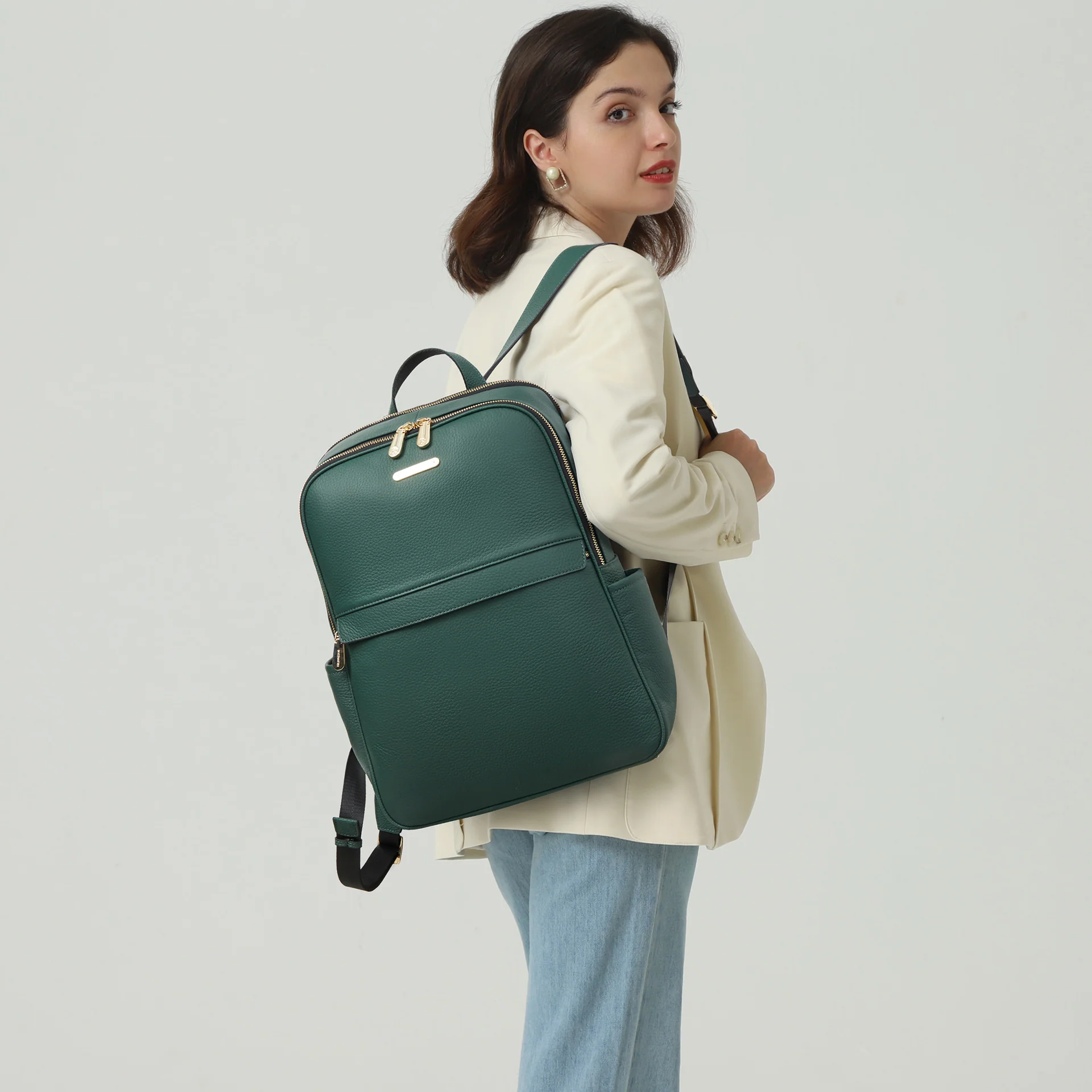 Laptop Backpack for Women - Premium Leather - Image 17