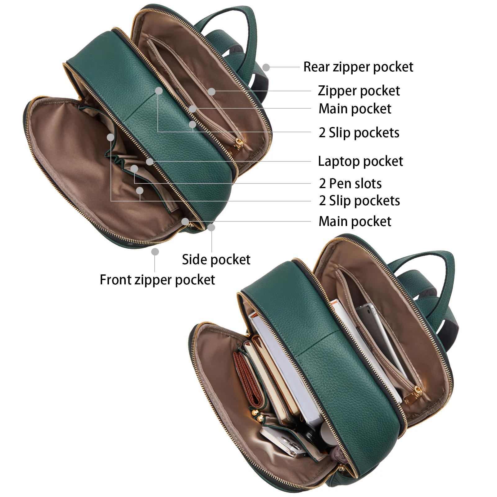 Laptop Backpack for Women - Premium Leather - Image 19
