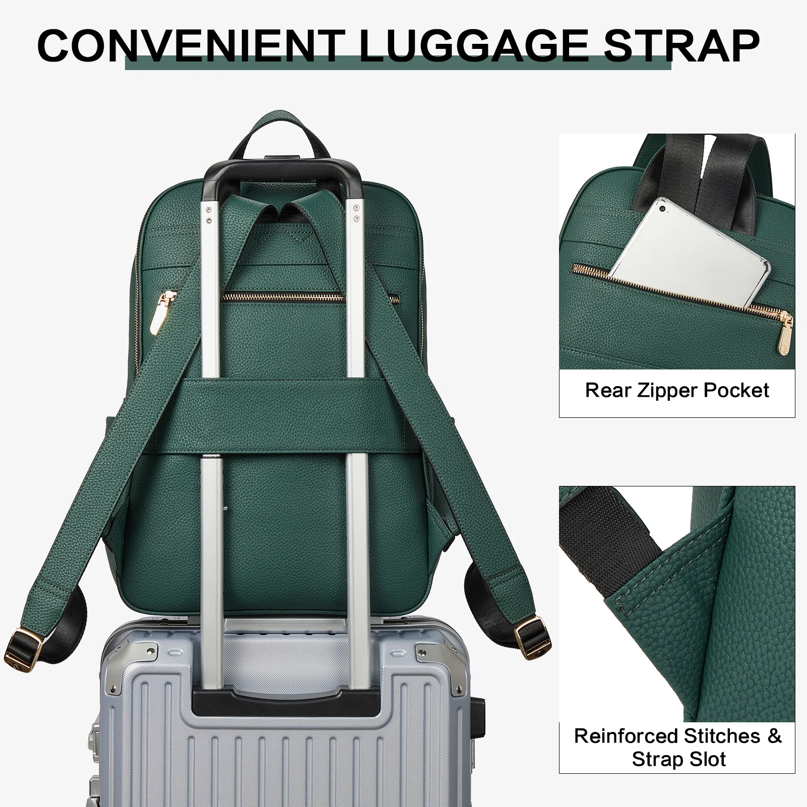 Laptop Backpack for Women - Premium Leather - Image 21
