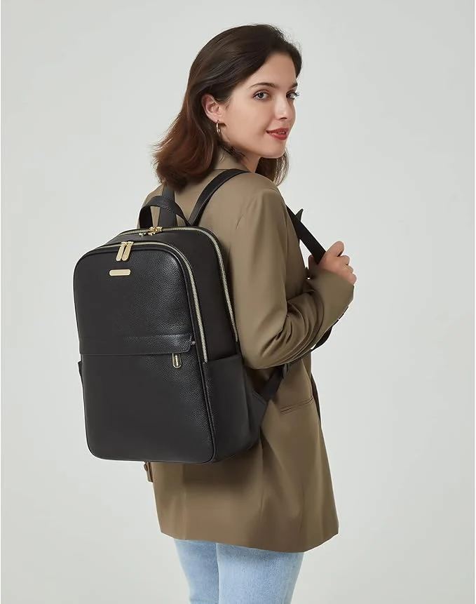Laptop Backpack for Women - Premium Leather - Image 3
